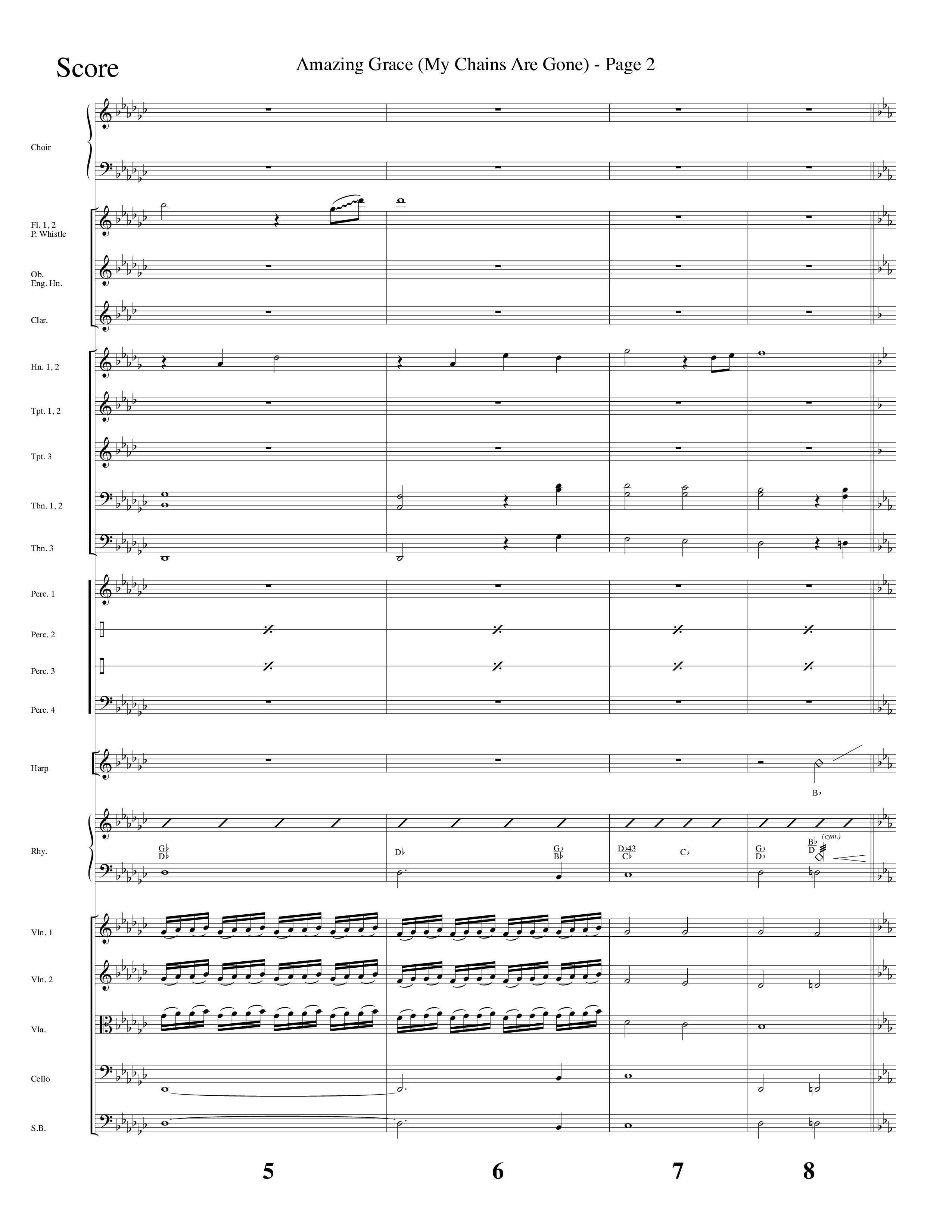 Amazing Grace (My Chains Are Gone) (Choral Anthem SATB) Orchestration (Lifeway Choral / Arr. Dave Williamson)