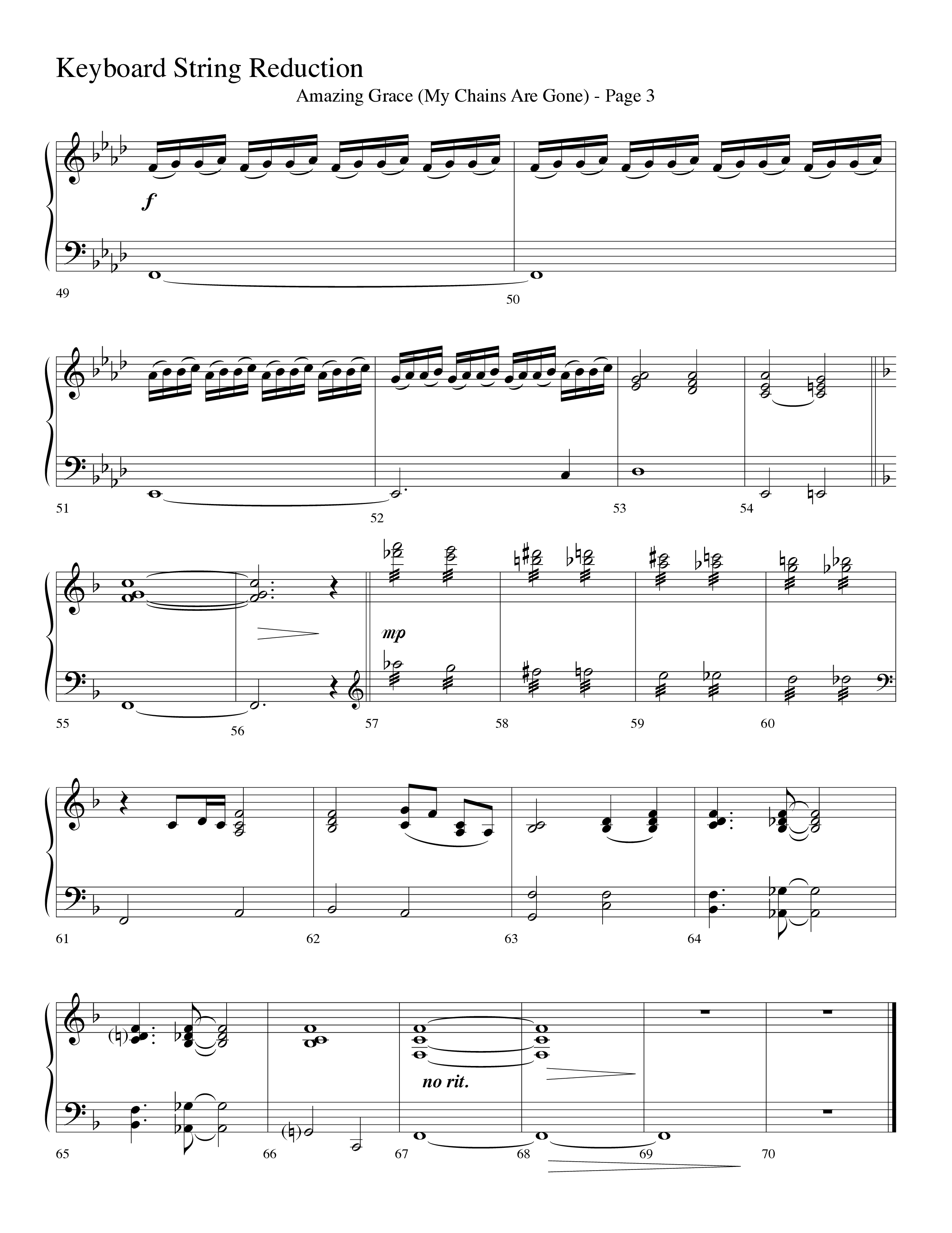 Amazing Grace (My Chains Are Gone) (Choral Anthem SATB) String Reduction (Lifeway Choral / Arr. Dave Williamson)