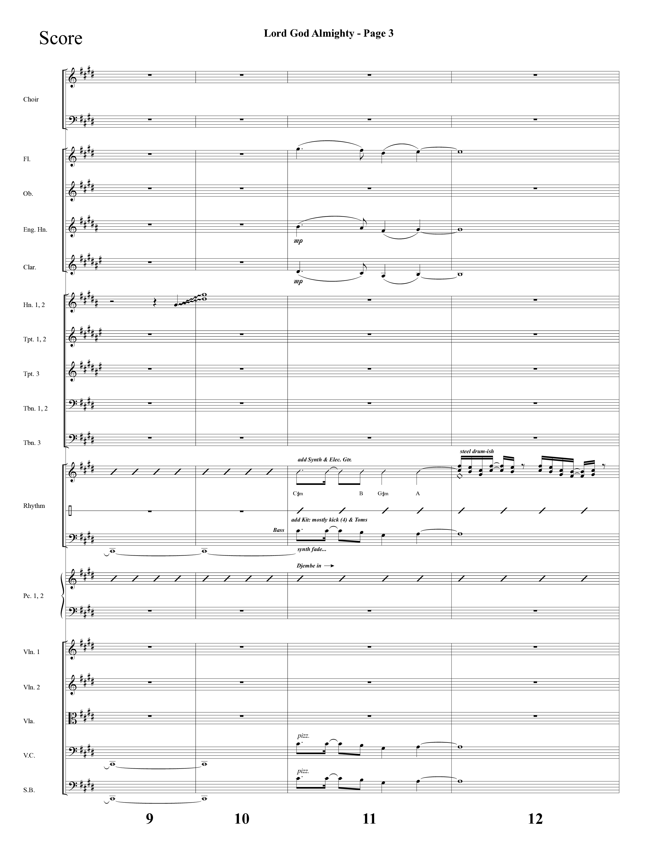 Lord God Almighty (Choral Anthem SATB) Conductor's Score (Lifeway Choral / Arr. Dave Williamson)