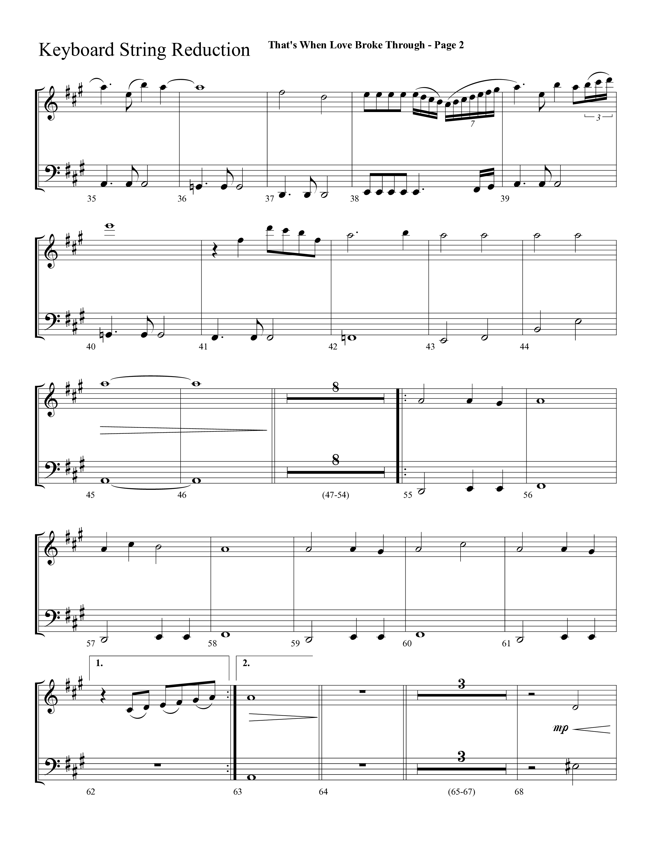 That's When Love Broke Through (Choral Anthem SATB) String Reduction (Lifeway Choral / Arr. Mark Willard / Orch. Stephen K. Hand / Orch. Phillip Keveren)
