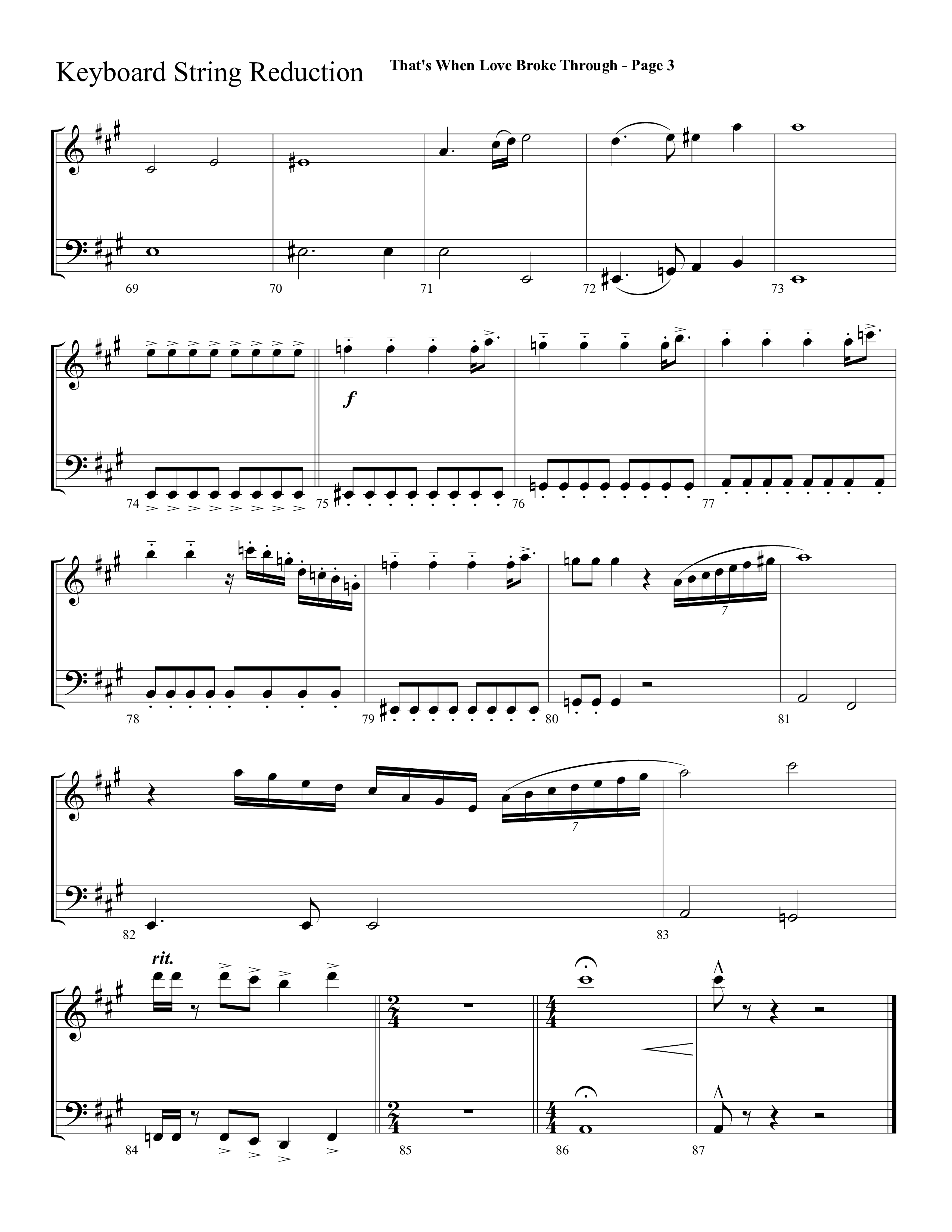 That's When Love Broke Through (Choral Anthem SATB) String Reduction (Lifeway Choral / Arr. Mark Willard / Orch. Stephen K. Hand / Orch. Phillip Keveren)