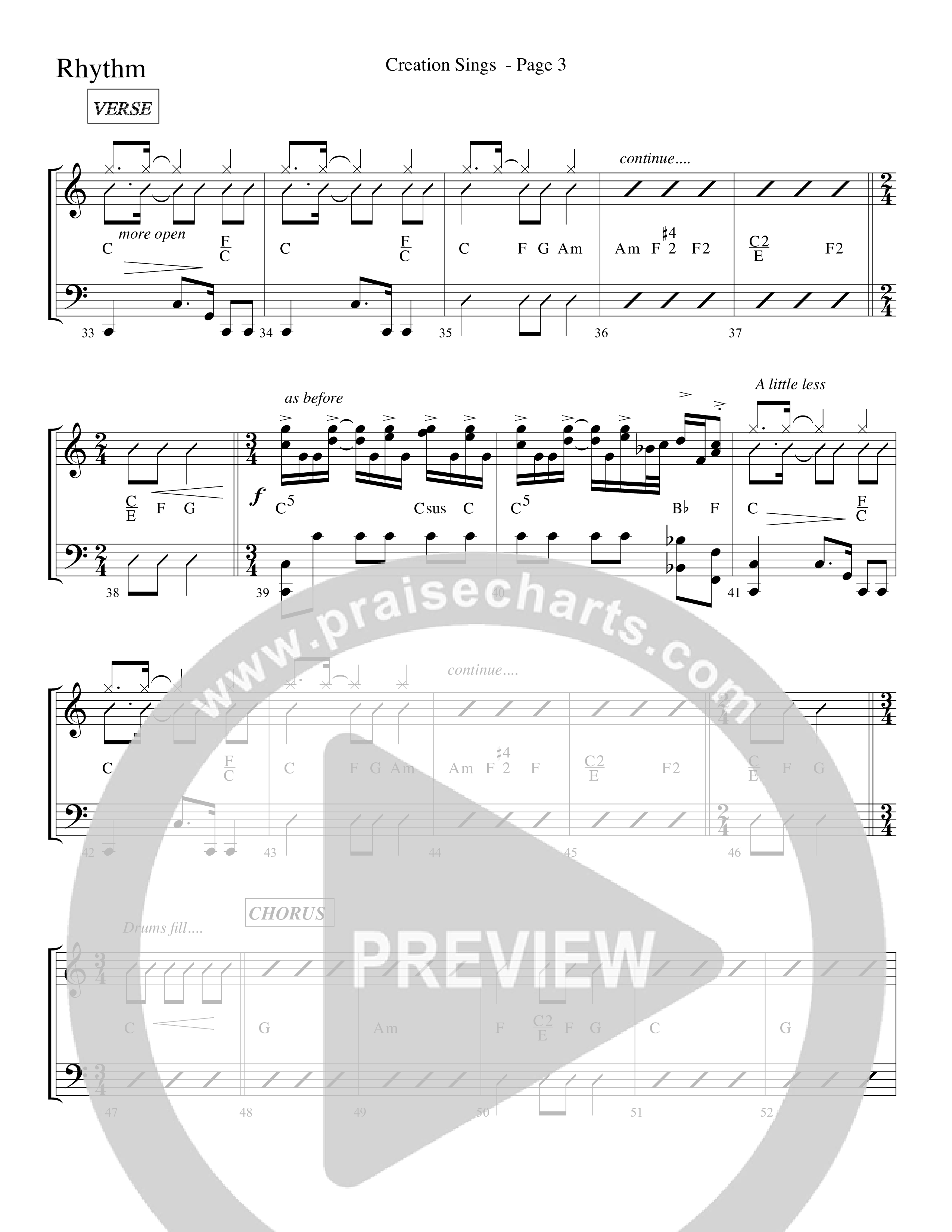 Creation Sings (Choral Anthem SATB) Lead Melody & Rhythm (Lifeway Choral / Arr. David Hamilton)