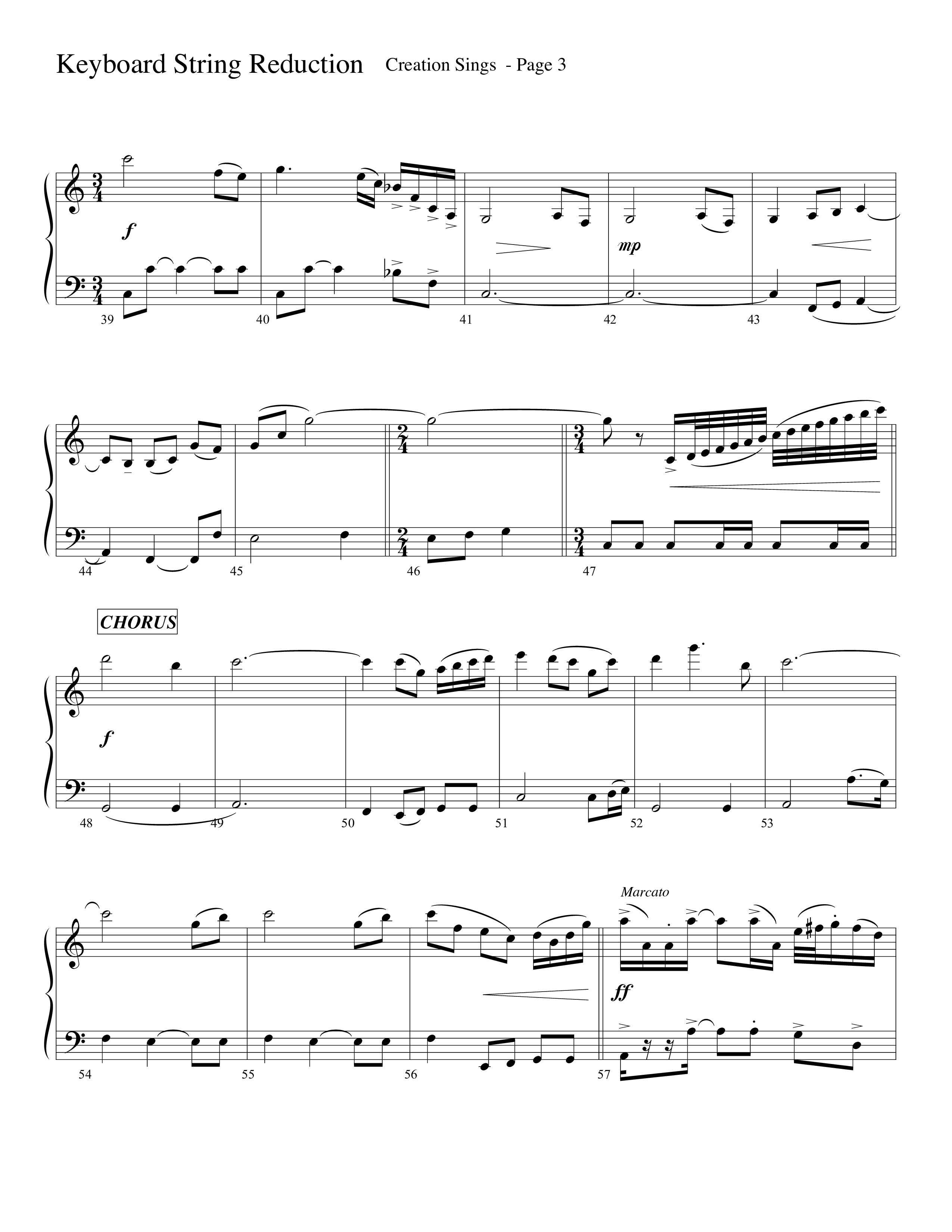 Creation Sings (Choral Anthem SATB) String Reduction (Lifeway Choral / Arr. David Hamilton)