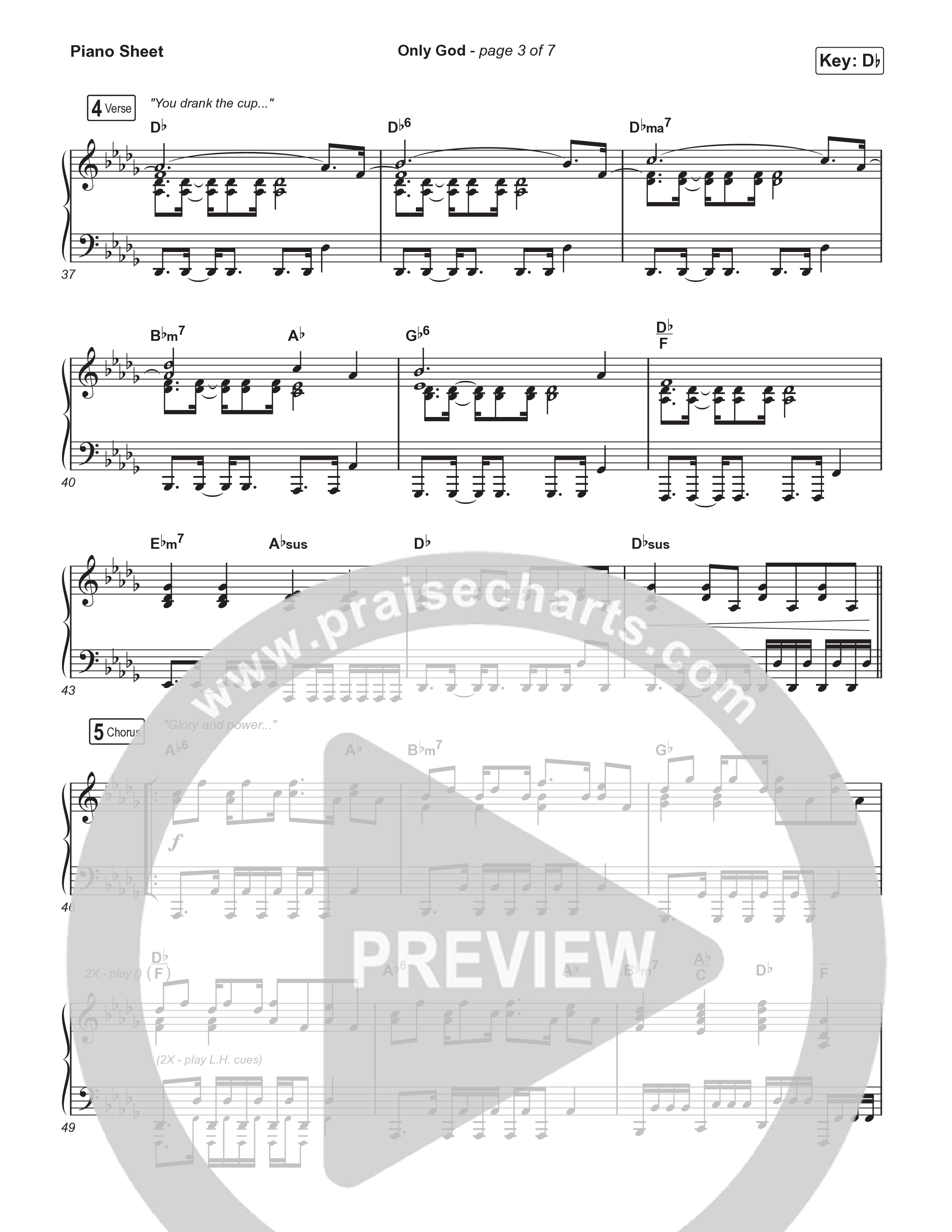 Only God Piano Sheet (Circuit Rider Music / Lucas McCloud)