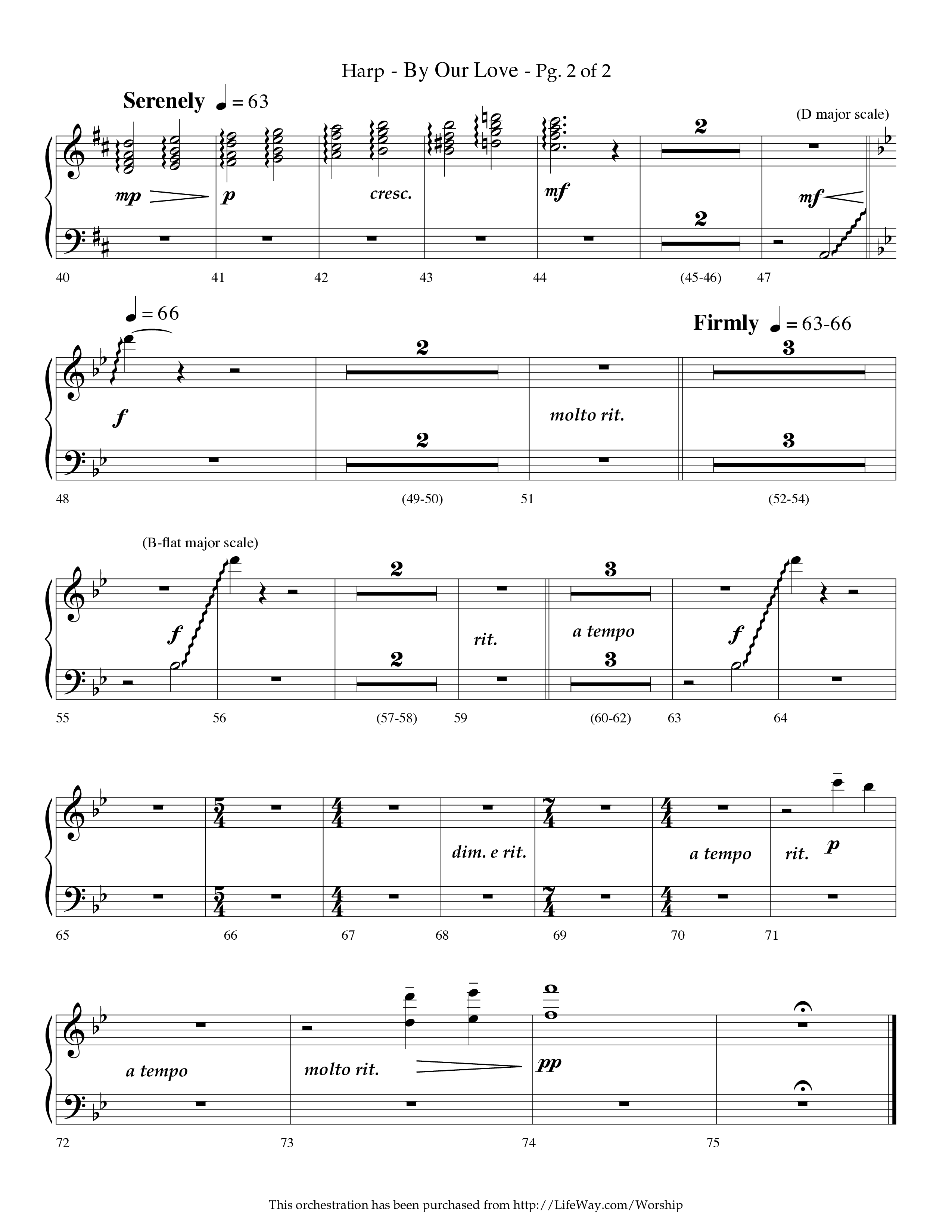 By Our Love (Choral Anthem SATB) Harp (Lifeway Choral / Arr. Phillip Keveren)