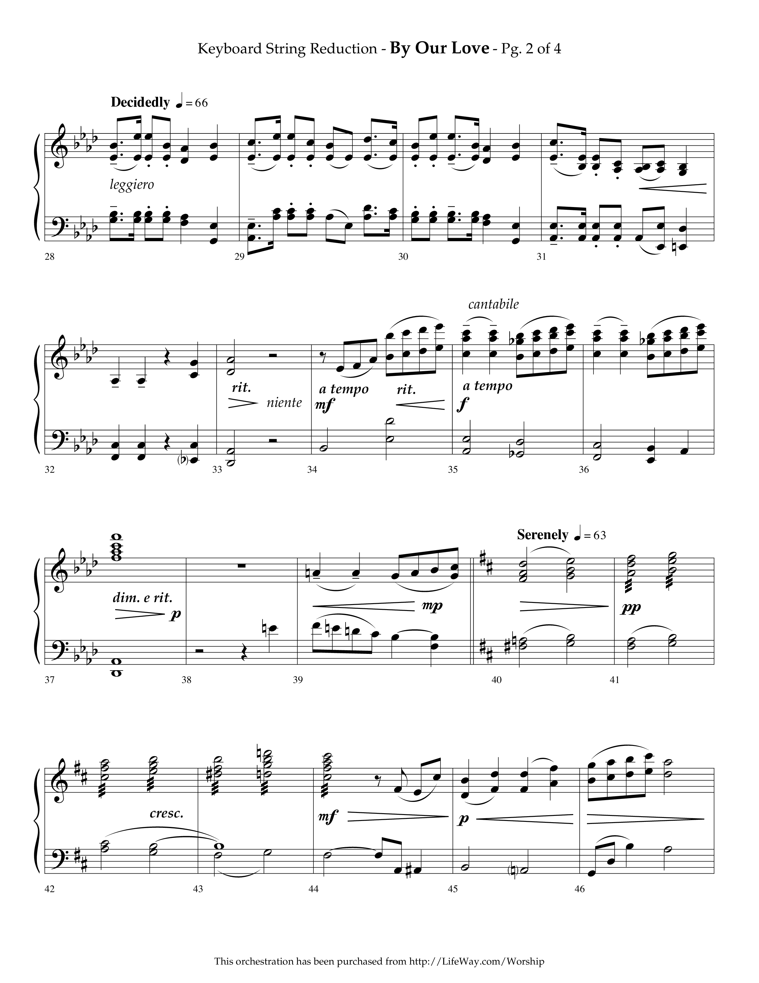 By Our Love (Choral Anthem SATB) String Reduction (Lifeway Choral / Arr. Phillip Keveren)