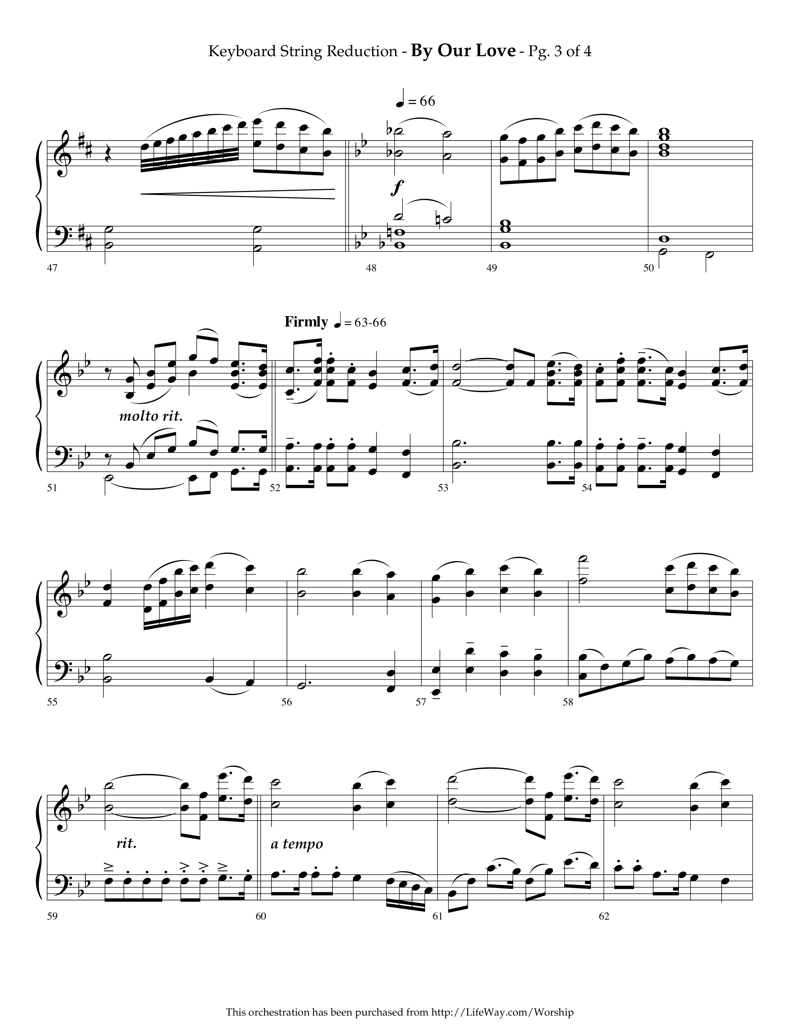 By Our Love (Choral Anthem SATB) String Reduction (Lifeway Choral / Arr. Phillip Keveren)