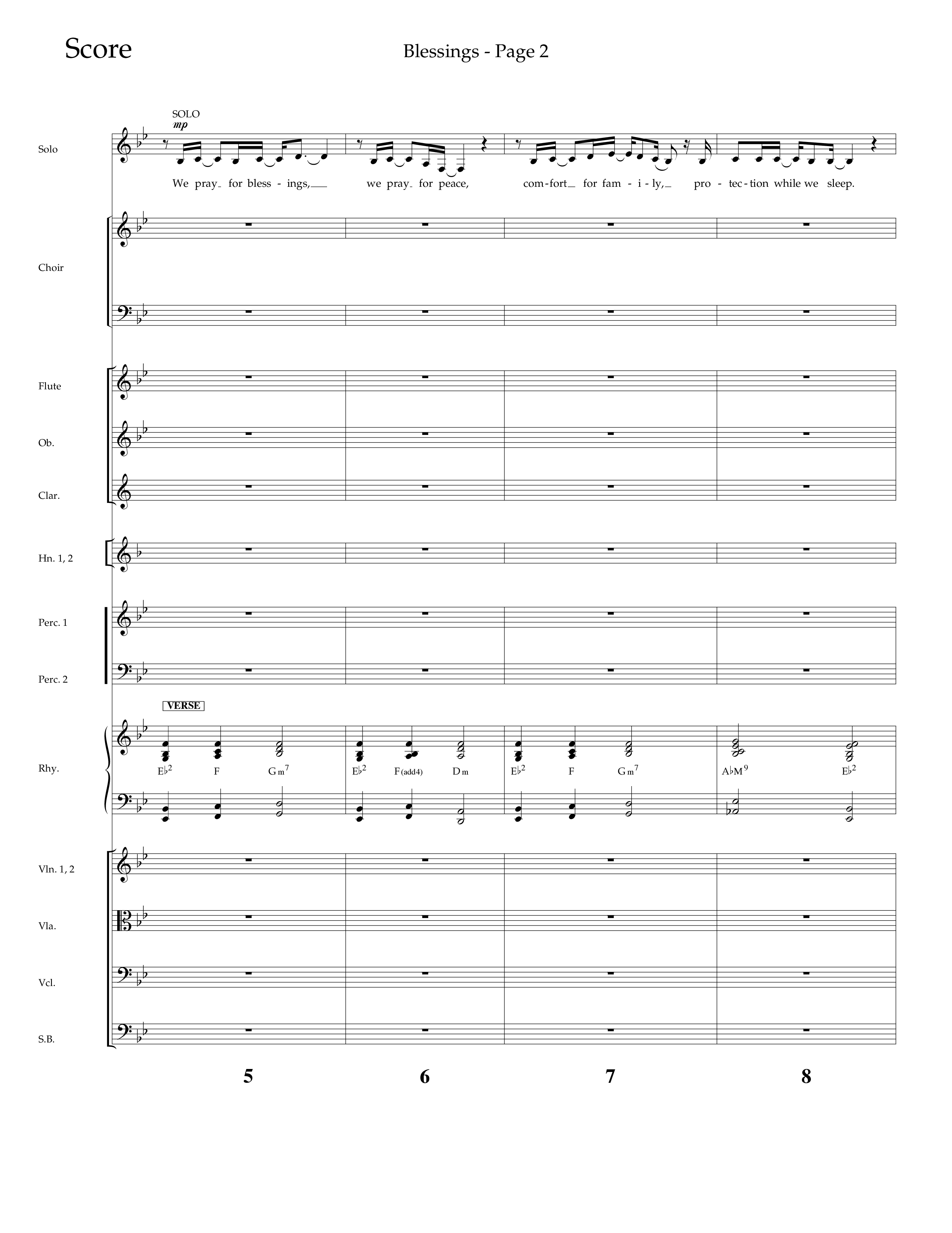 Blessings (Choral Anthem SATB) Conductor's Score (Lifeway Choral / Arr. Russell Mauldin)