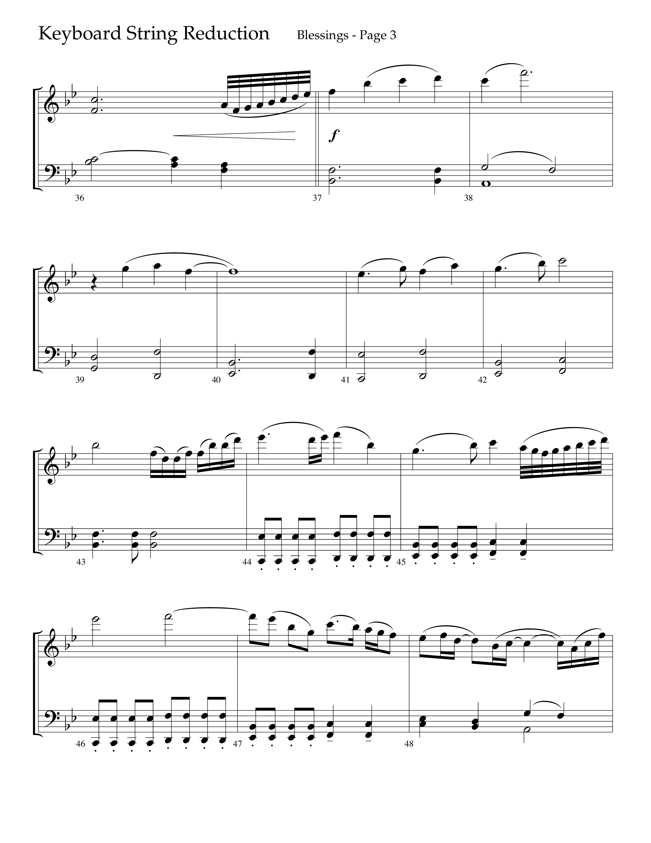 Blessings (Choral Anthem SATB) String Reduction (Lifeway Choral / Arr. Russell Mauldin)