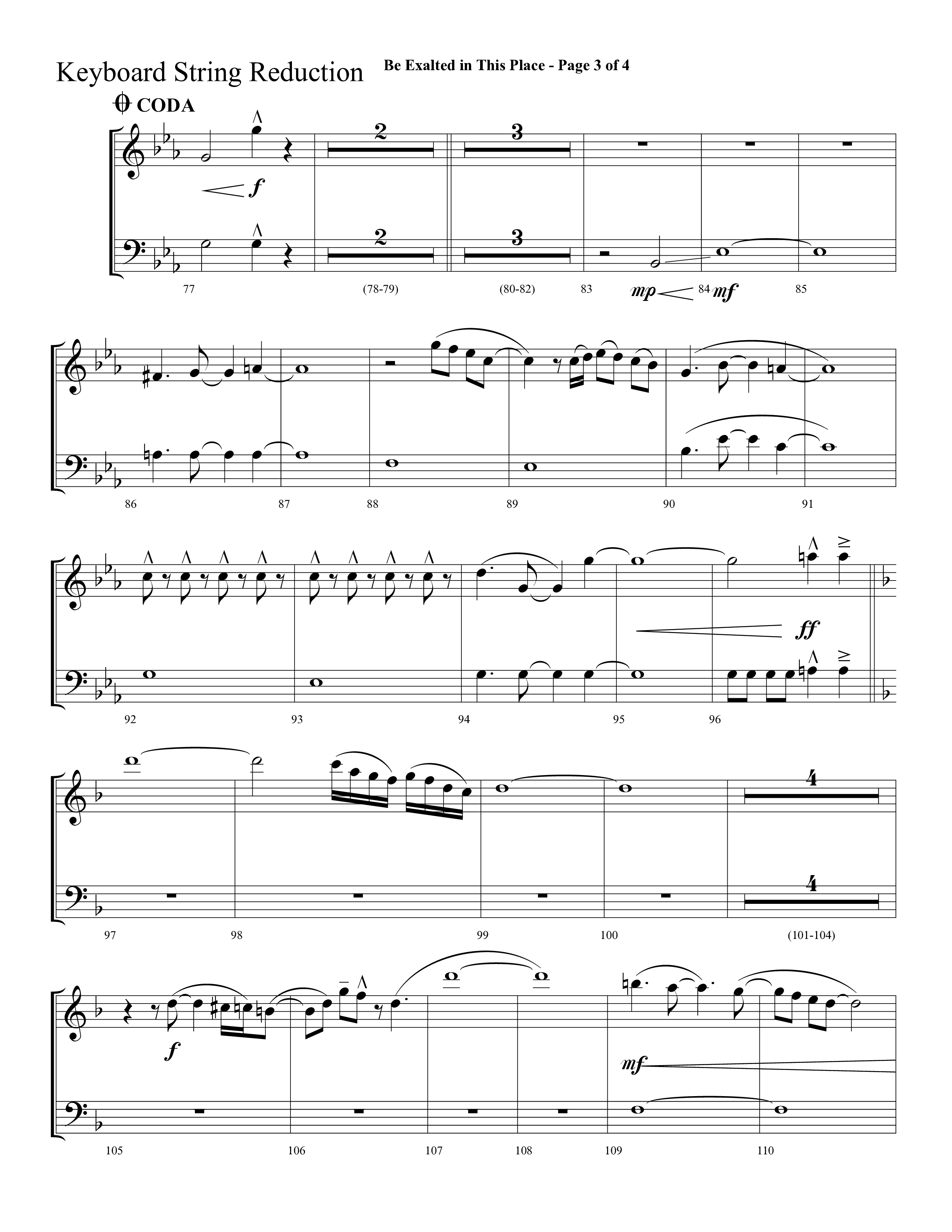 Be Exalted In This Place (Choral Anthem SATB) String Reduction (Lifeway Choral / Arr. Cliff Duren)