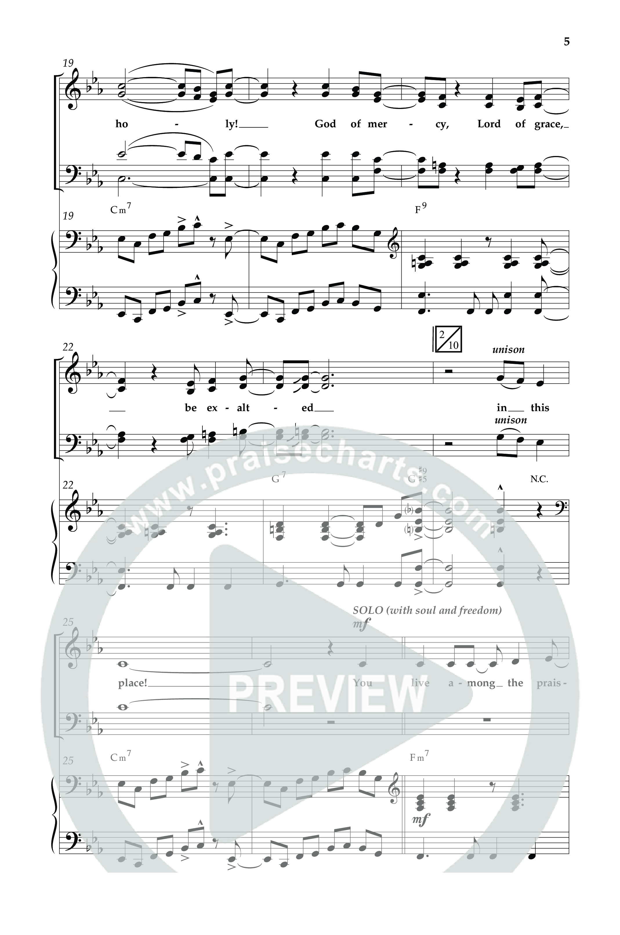 Be Exalted In This Place (Choral Anthem SATB) Anthem (SATB/Piano) (Lifeway Choral / Arr. Cliff Duren)