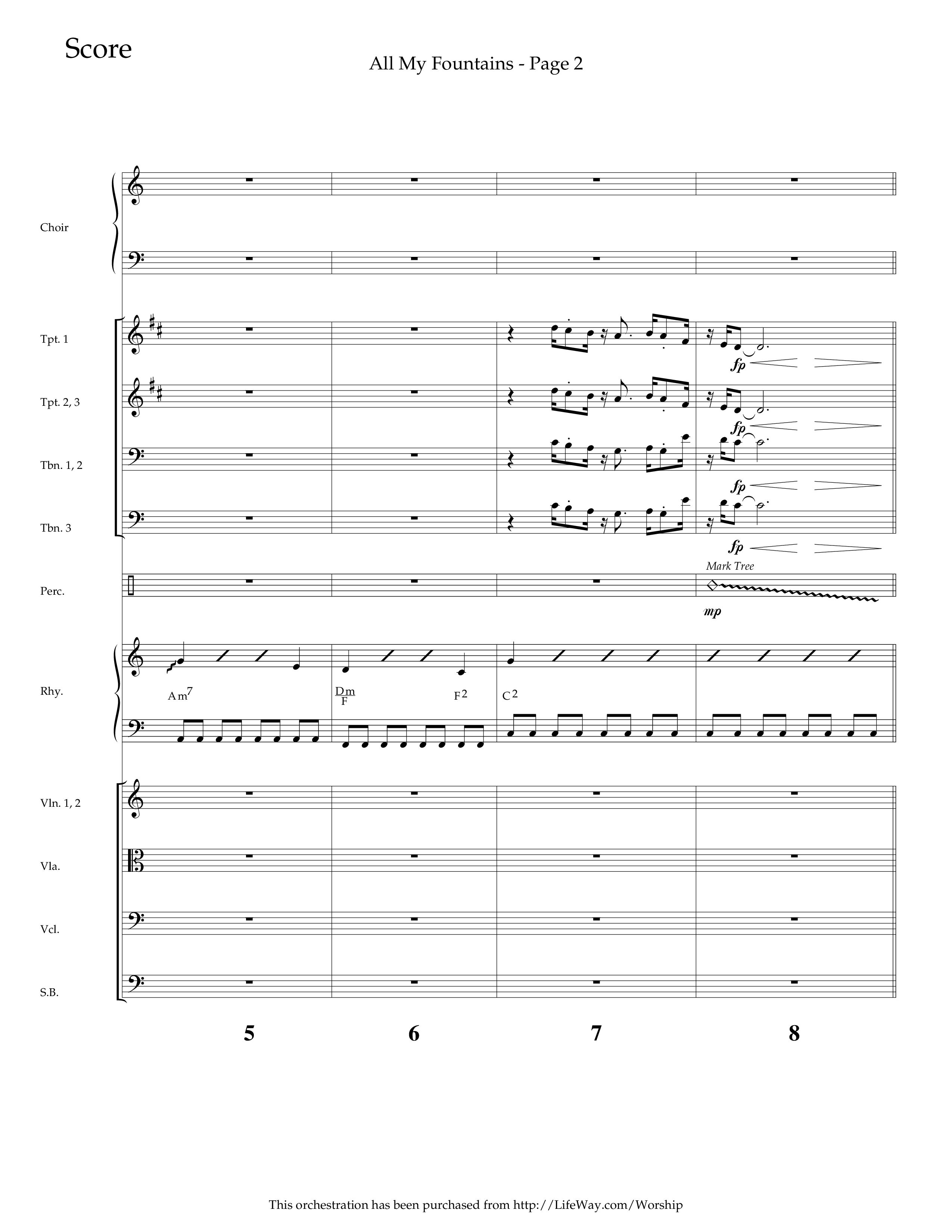 All My Fountains (Choral Anthem SATB) Conductor's Score (Lifeway Choral / Arr. Russell Mauldin)