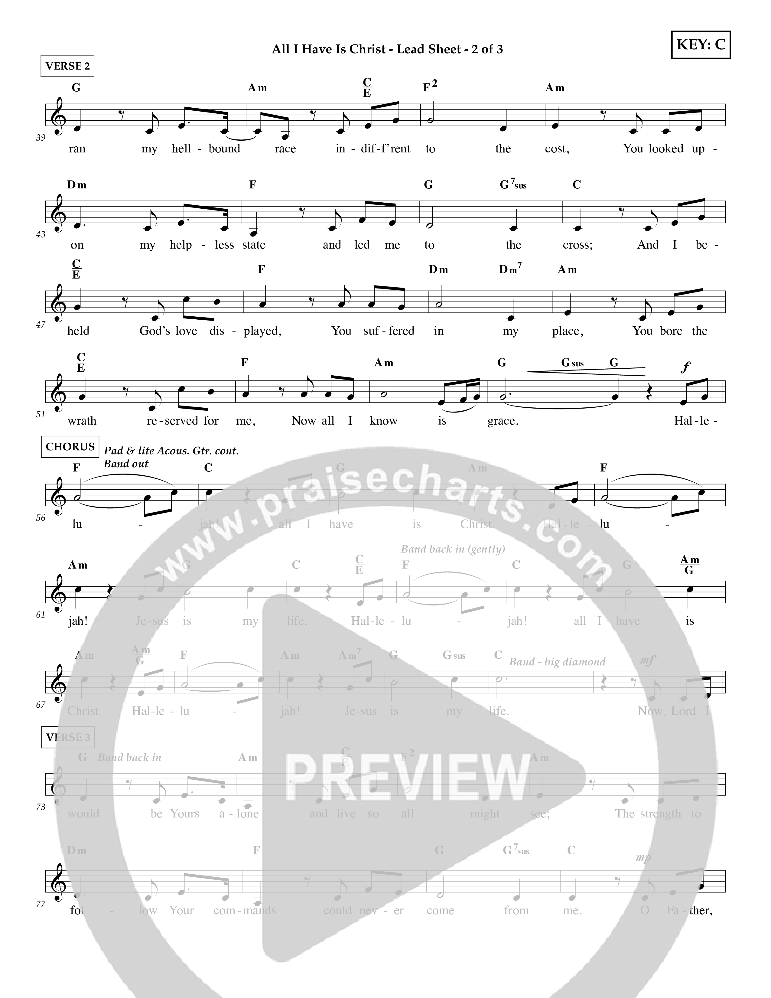 All I Have Is Christ (Choral Anthem SATB) Lead Melody & Rhythm (Lifeway Choral / Arr. Travis Cottrell)