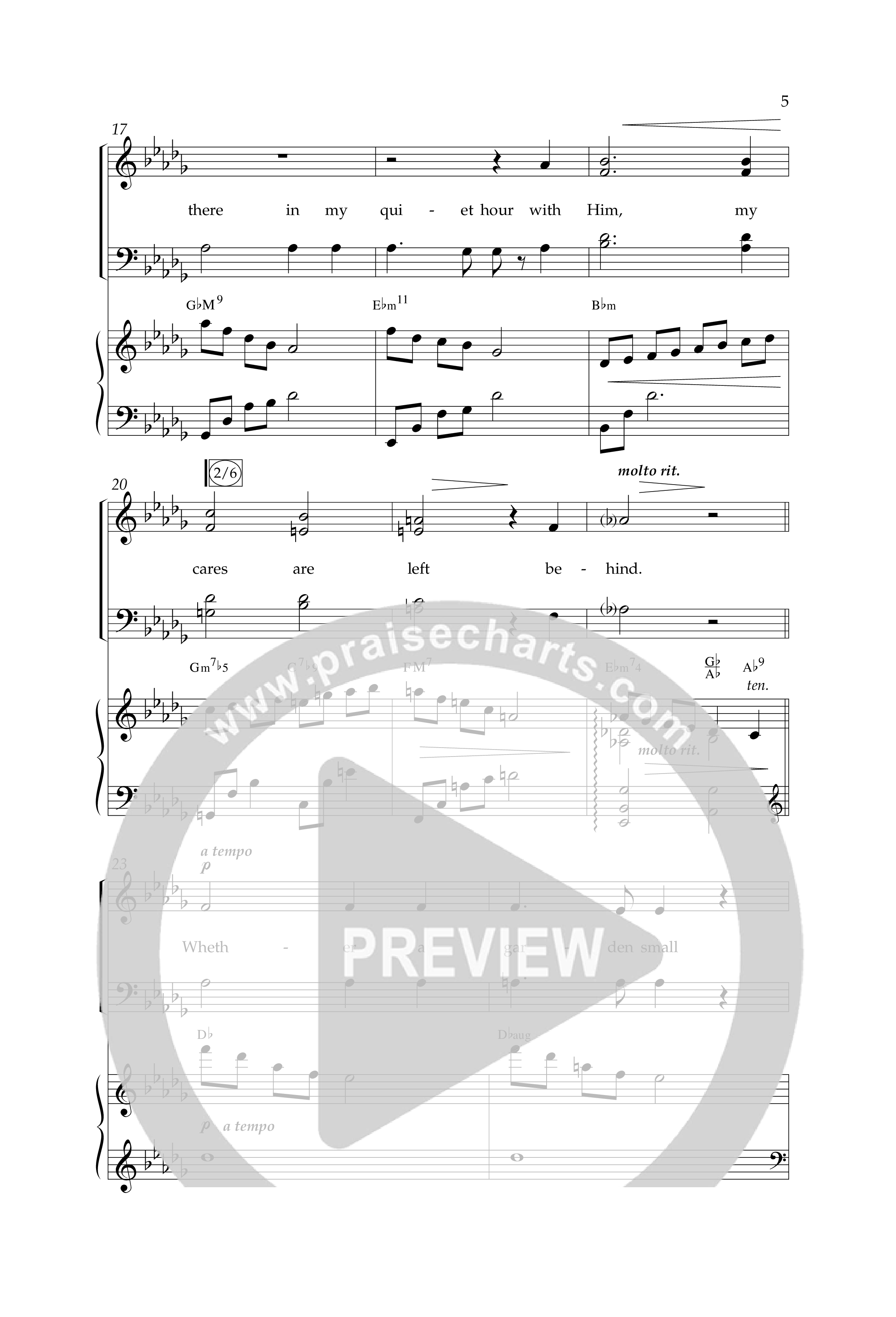 A Quiet Place (Choral Anthem SATB) Anthem (SATB/Piano) (Lifeway Choral / Arr. Phillip Keveren)