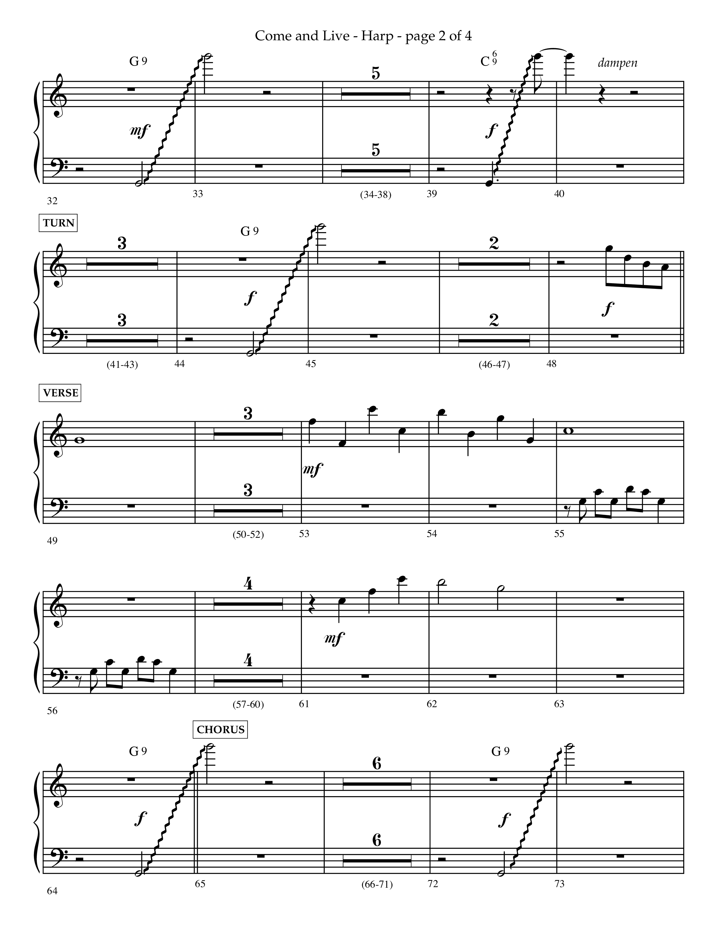 Come And Live (Choral Anthem SATB) Harp (Lifeway Choral / Arr. John Bolin / Arr. Don Koch / Orch. Michael Lawrence)