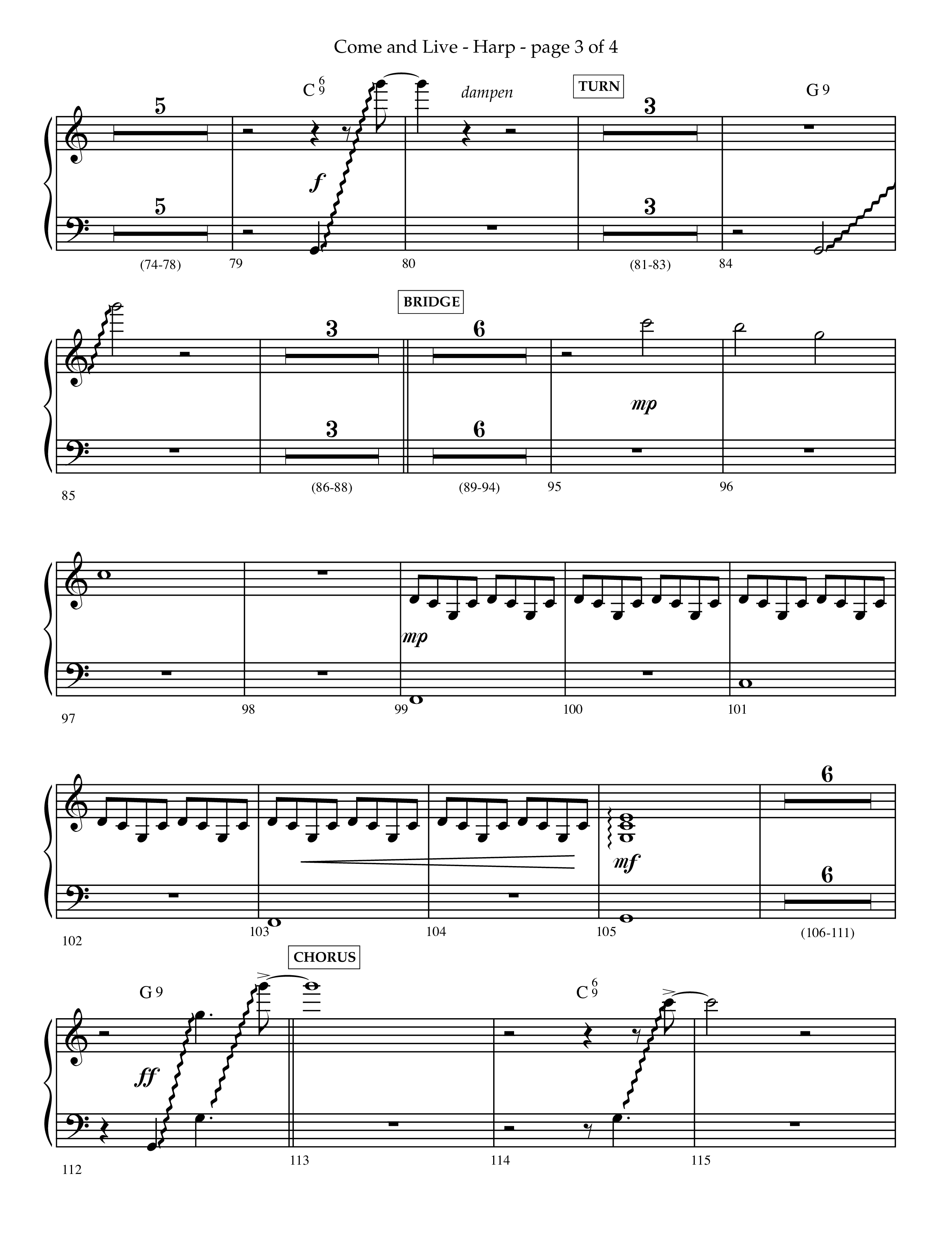 Come And Live (Choral Anthem SATB) Harp (Lifeway Choral / Arr. John Bolin / Arr. Don Koch / Orch. Michael Lawrence)