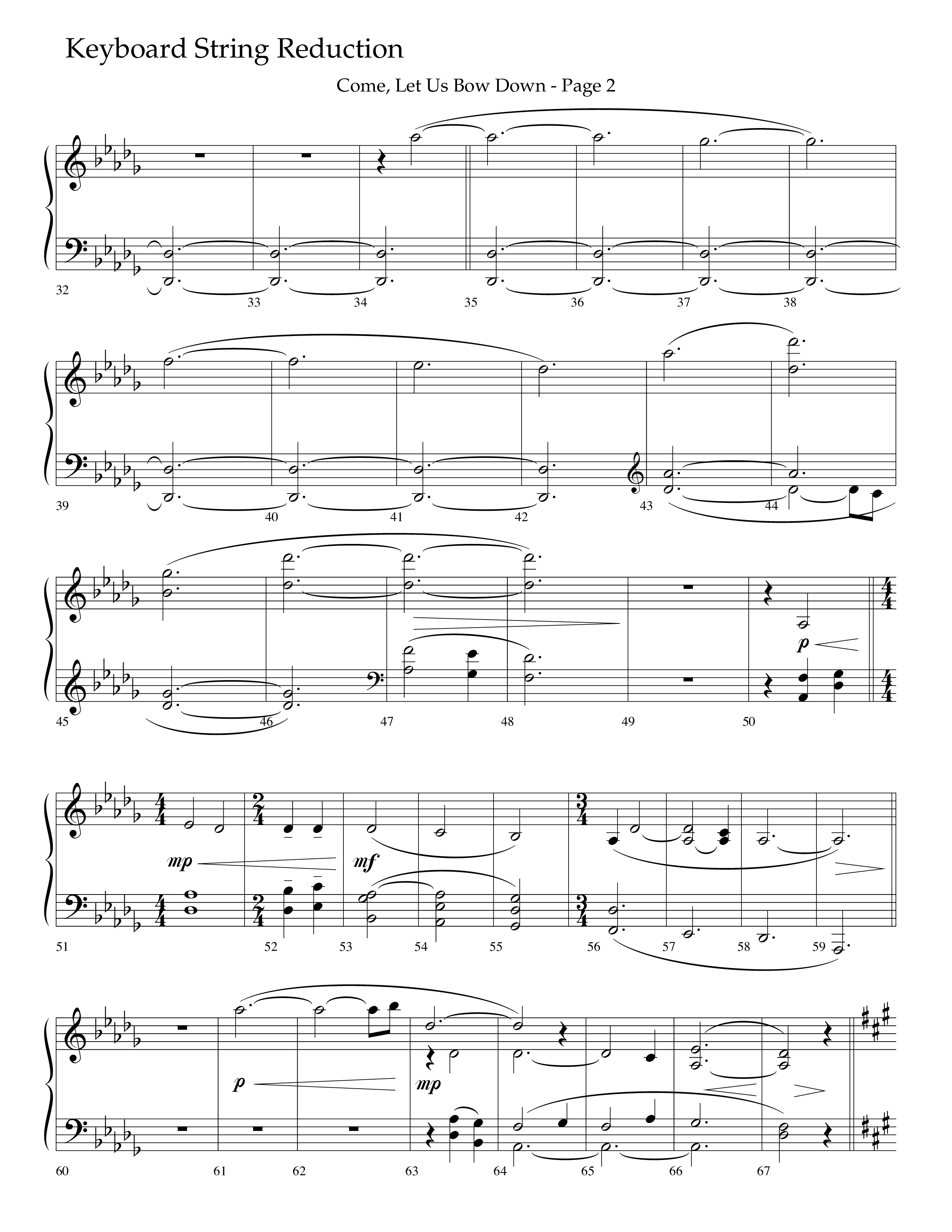 Come Let Us Bow Down (Choral Anthem SATB) String Reduction (Lifeway Choral / Arr. Cliff Duren)