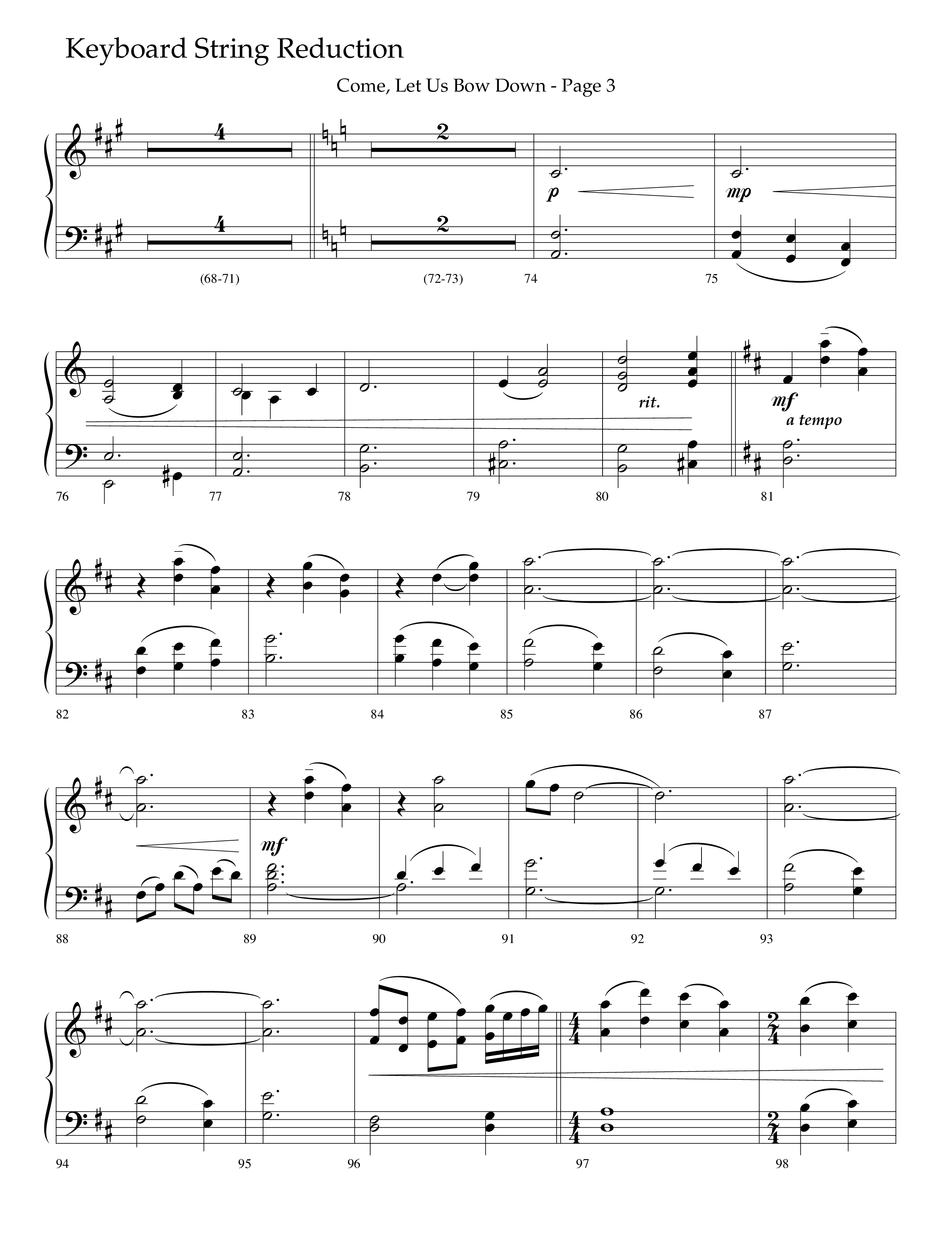 Come Let Us Bow Down (Choral Anthem SATB) String Reduction (Lifeway Choral / Arr. Cliff Duren)