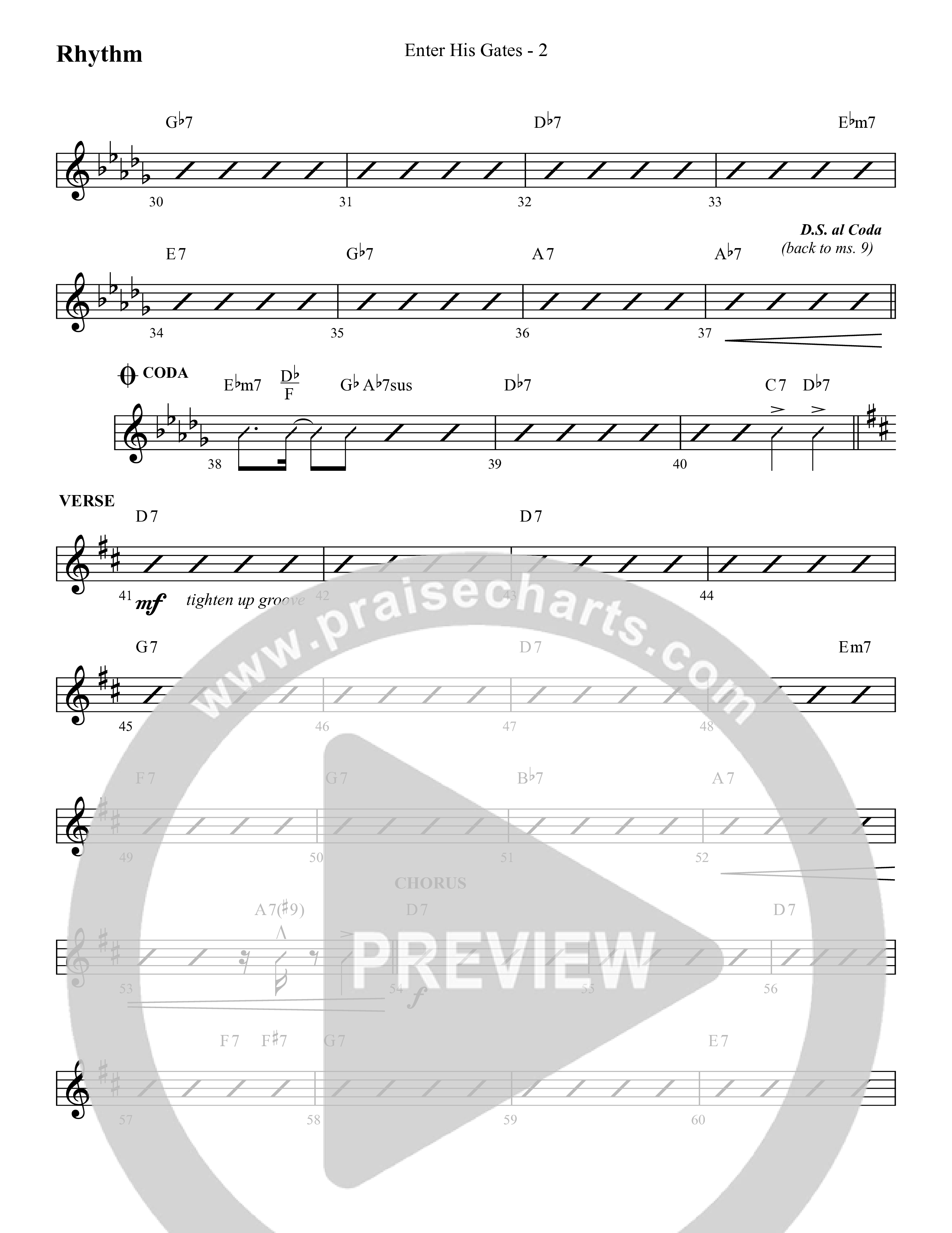 Enter His Gates (Choral Anthem SATB) Lead Melody & Rhythm (Lifeway Choral / Arr. Cliff Duren)