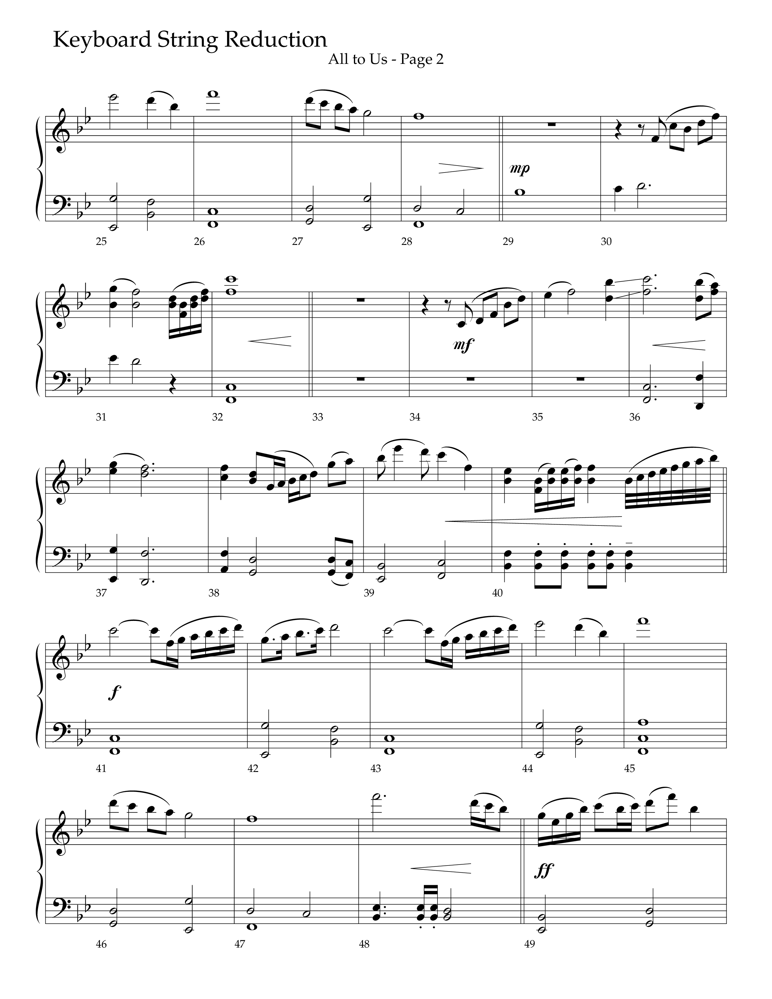 All To Us (Choral Anthem SATB) String Reduction (Lifeway Choral / Arr. Russell Mauldin)