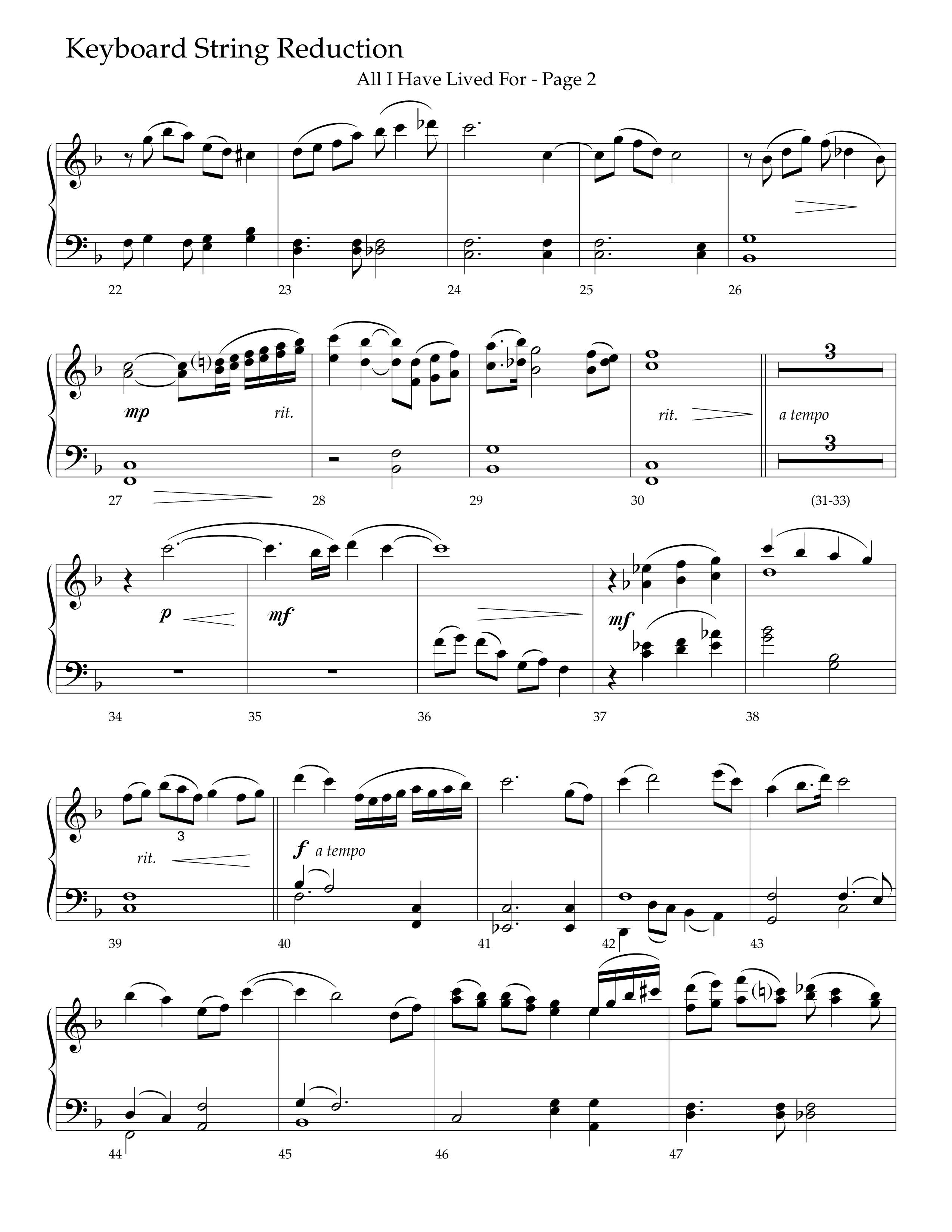 All I Have Lived For (Choral Anthem SATB) String Reduction (Lifeway Choral / Arr. Russell Mauldin)
