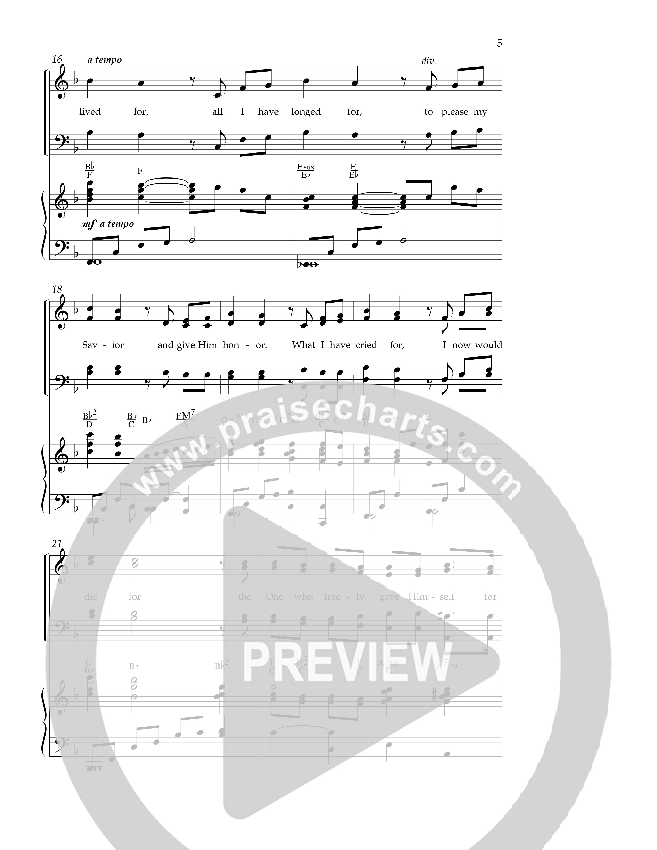 All I Have Lived For (Choral Anthem SATB) Anthem (SATB/Piano) (Lifeway Choral / Arr. Russell Mauldin)