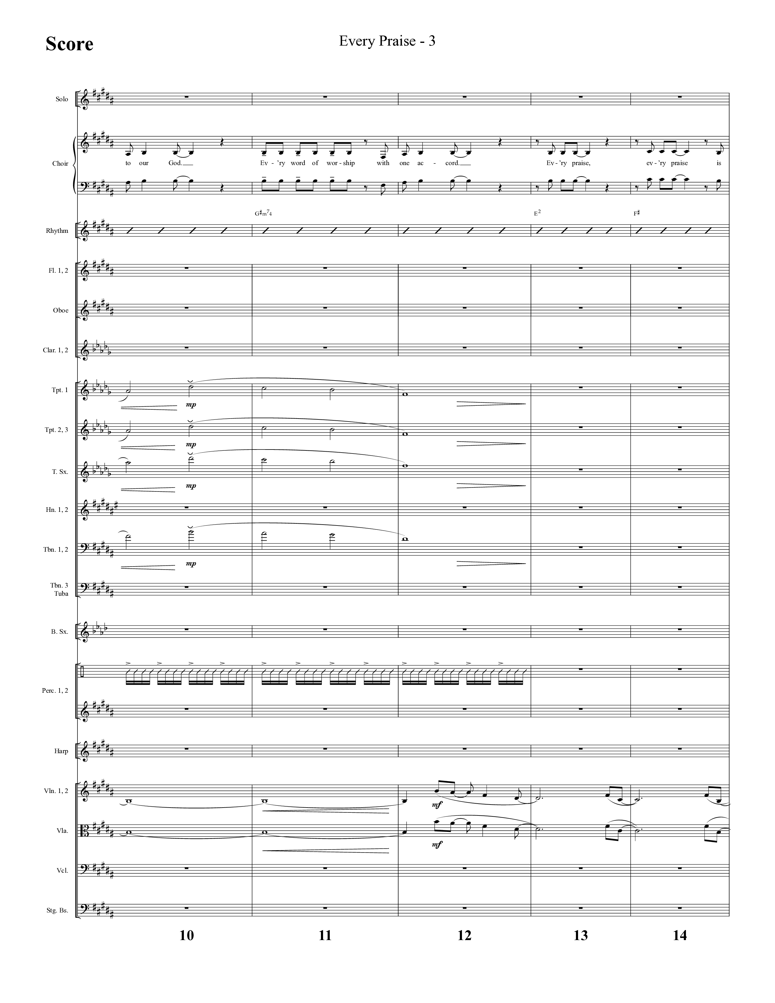 Every Praise (Choral Anthem SATB) Orchestration (Lifeway Choral / Arr. Cliff Duren)
