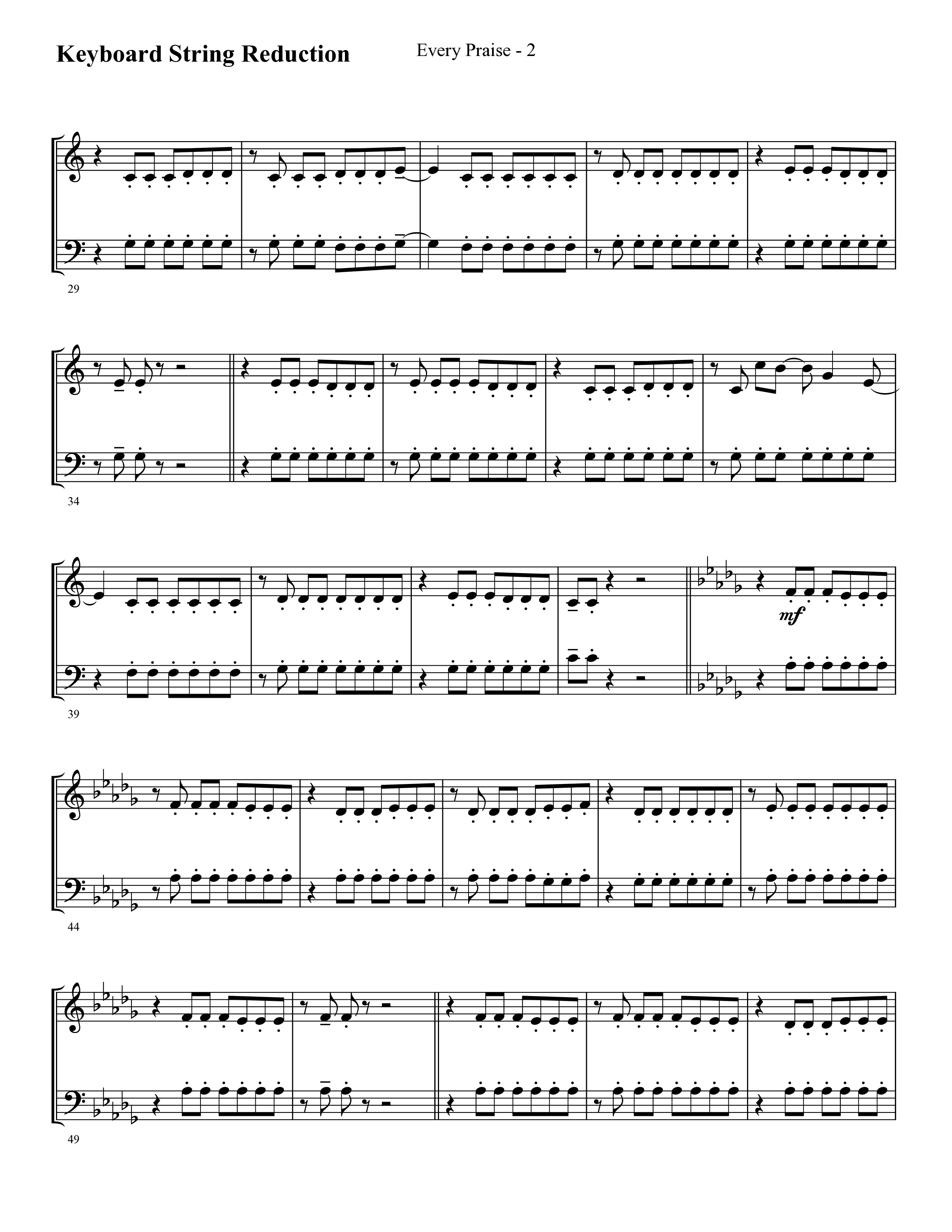 Every Praise (Choral Anthem SATB) String Reduction (Lifeway Choral / Arr. Cliff Duren)
