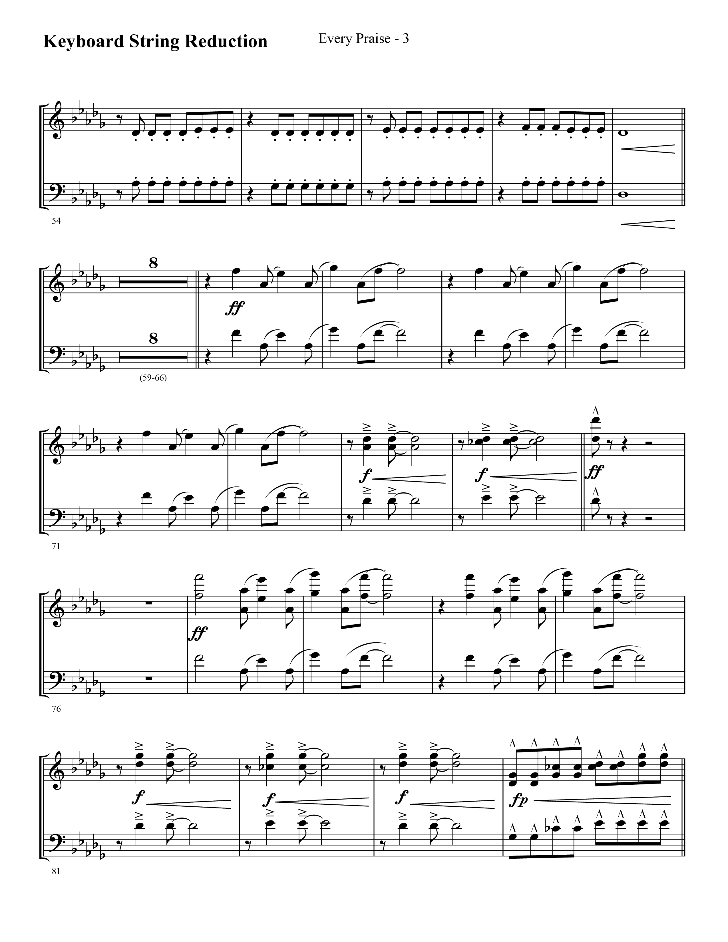 Every Praise (Choral Anthem SATB) String Reduction (Lifeway Choral / Arr. Cliff Duren)