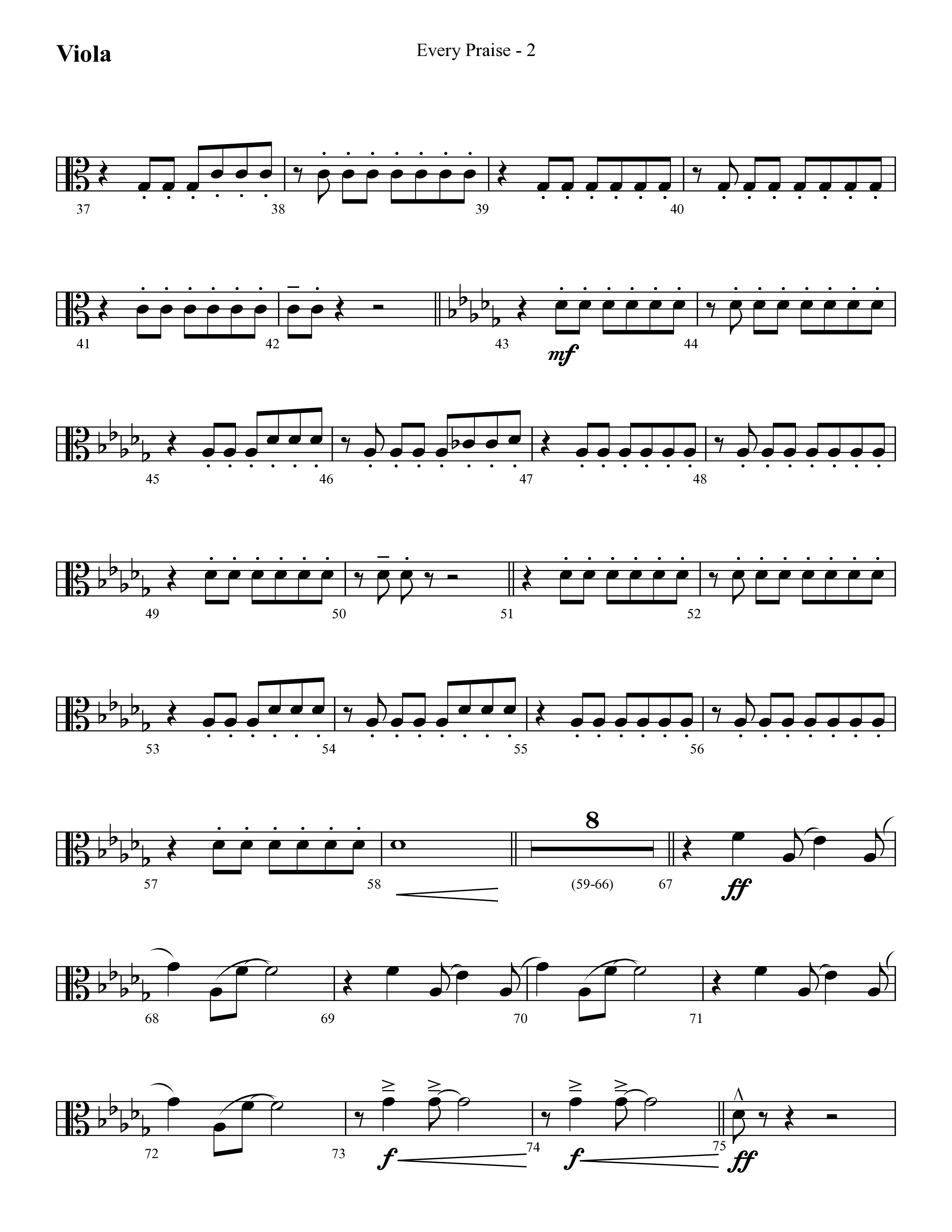 Every Praise (Choral Anthem SATB) Viola (Lifeway Choral / Arr. Cliff Duren)