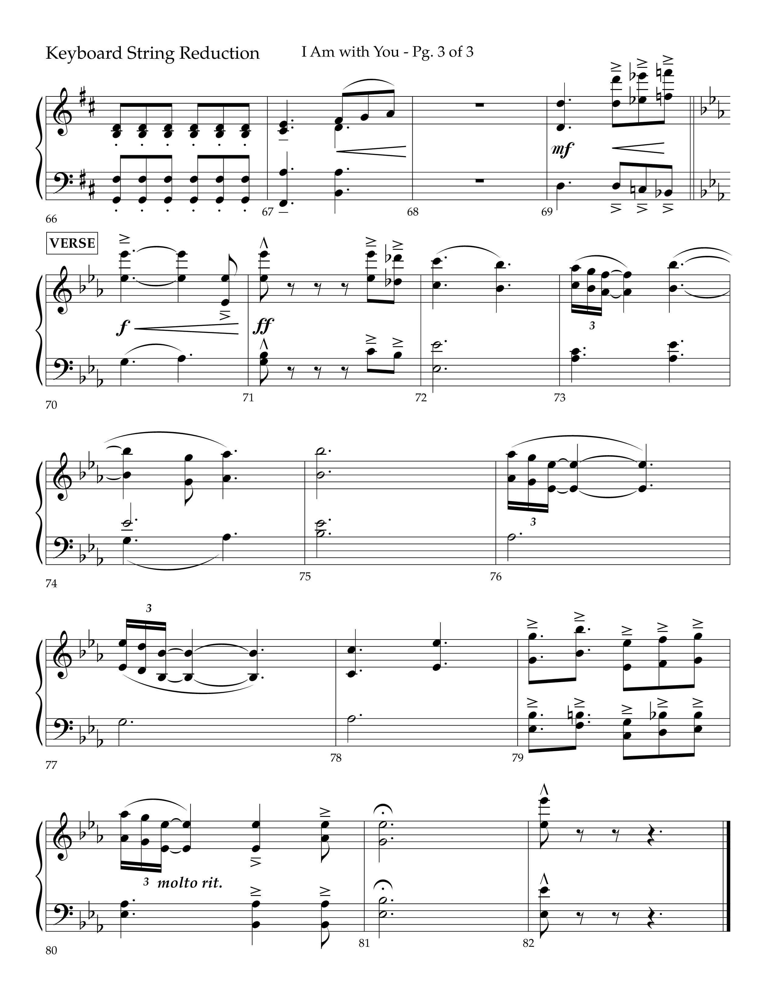 I Am With You (Choral Anthem SATB) String Reduction (Lifeway Choral / Arr. Cliff Duren)