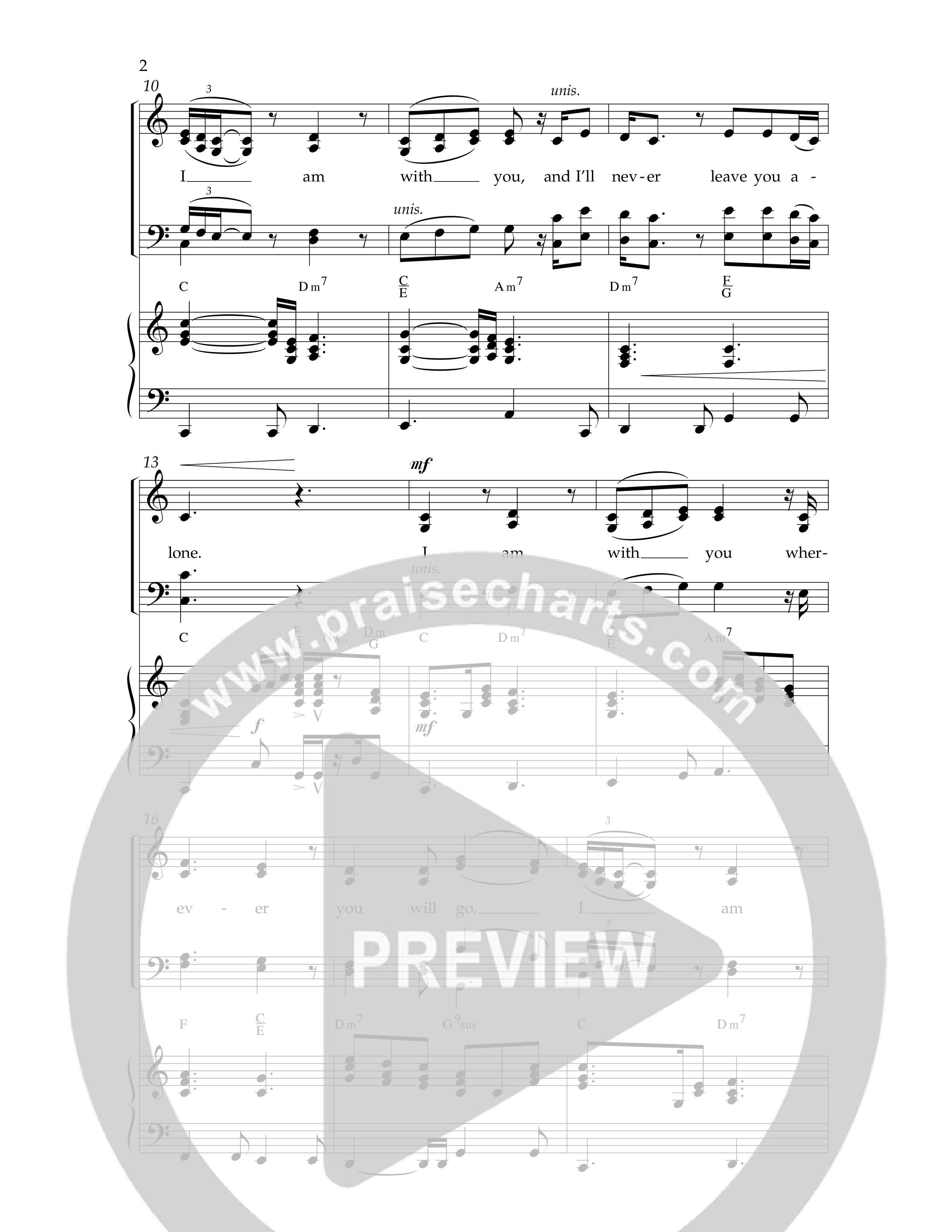 I Am With You (Choral Anthem SATB) Anthem (SATB/Piano) (Lifeway Choral / Arr. Cliff Duren)
