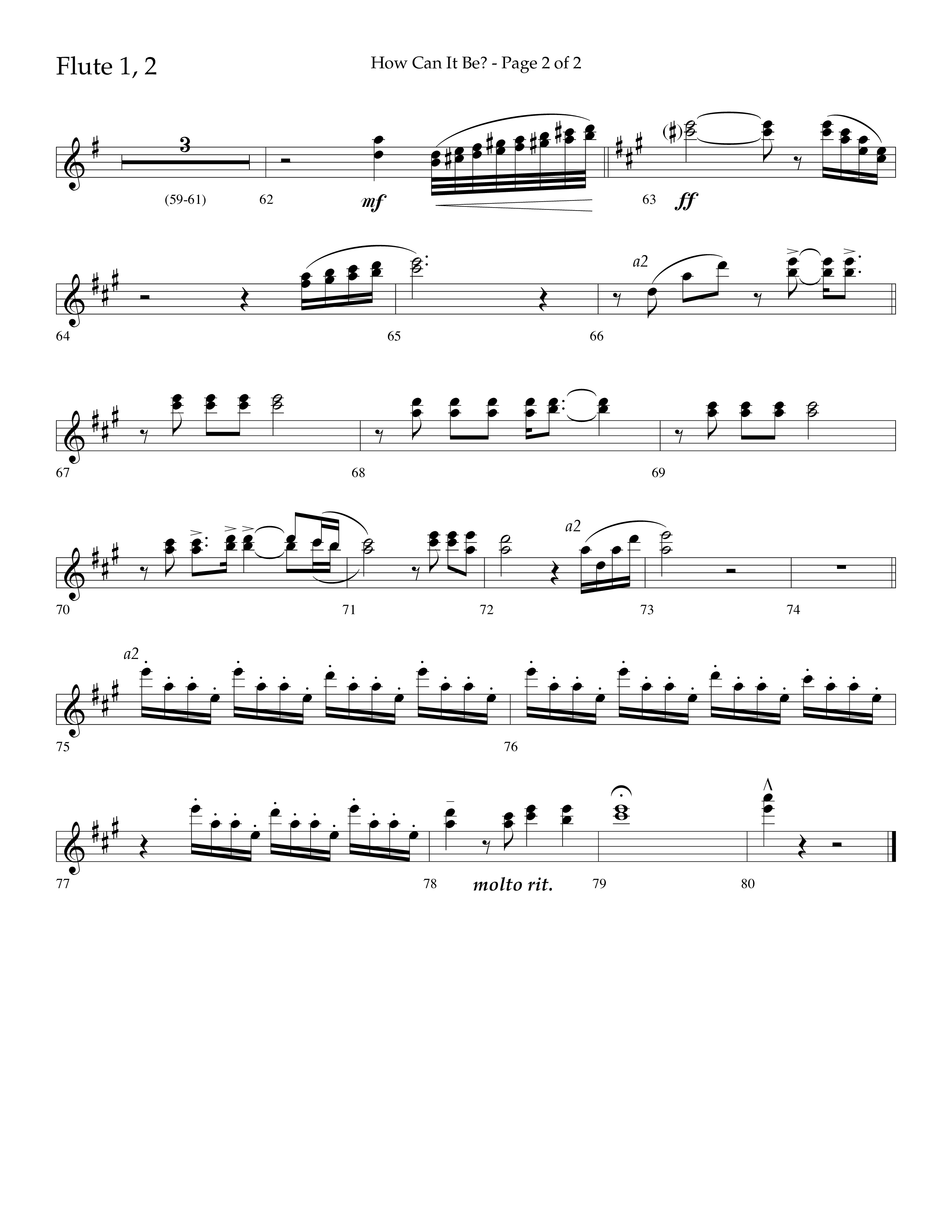 How Can It Be (Choral Anthem SATB) Flute 1/2 (Lifeway Choral / Arr. Daniel Semsen)