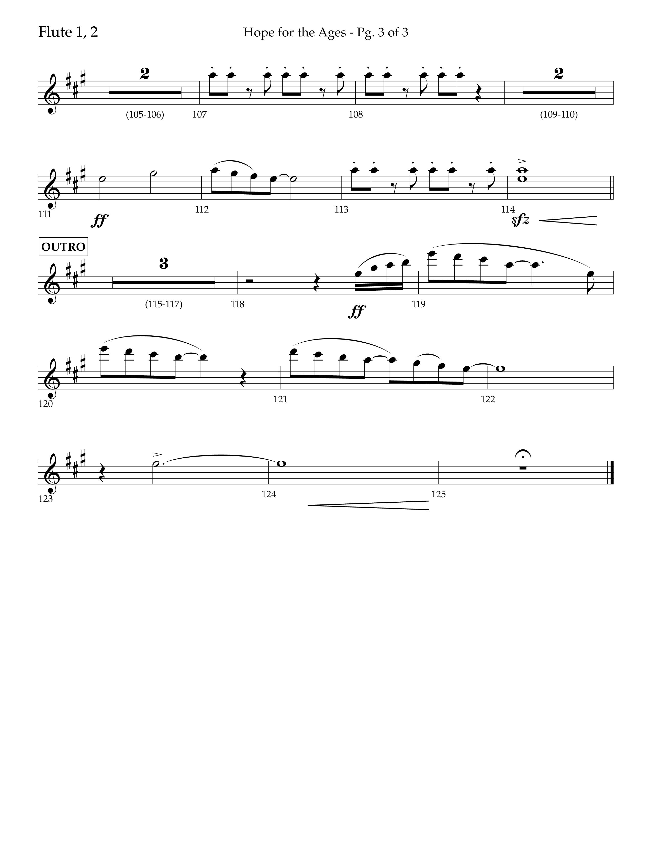 Hope For The Ages (Choral Anthem SATB) Flute 1/2 (Lifeway Choral / Arr. John Bolin / Arr. Don Koch / Orch. Cliff Duren)