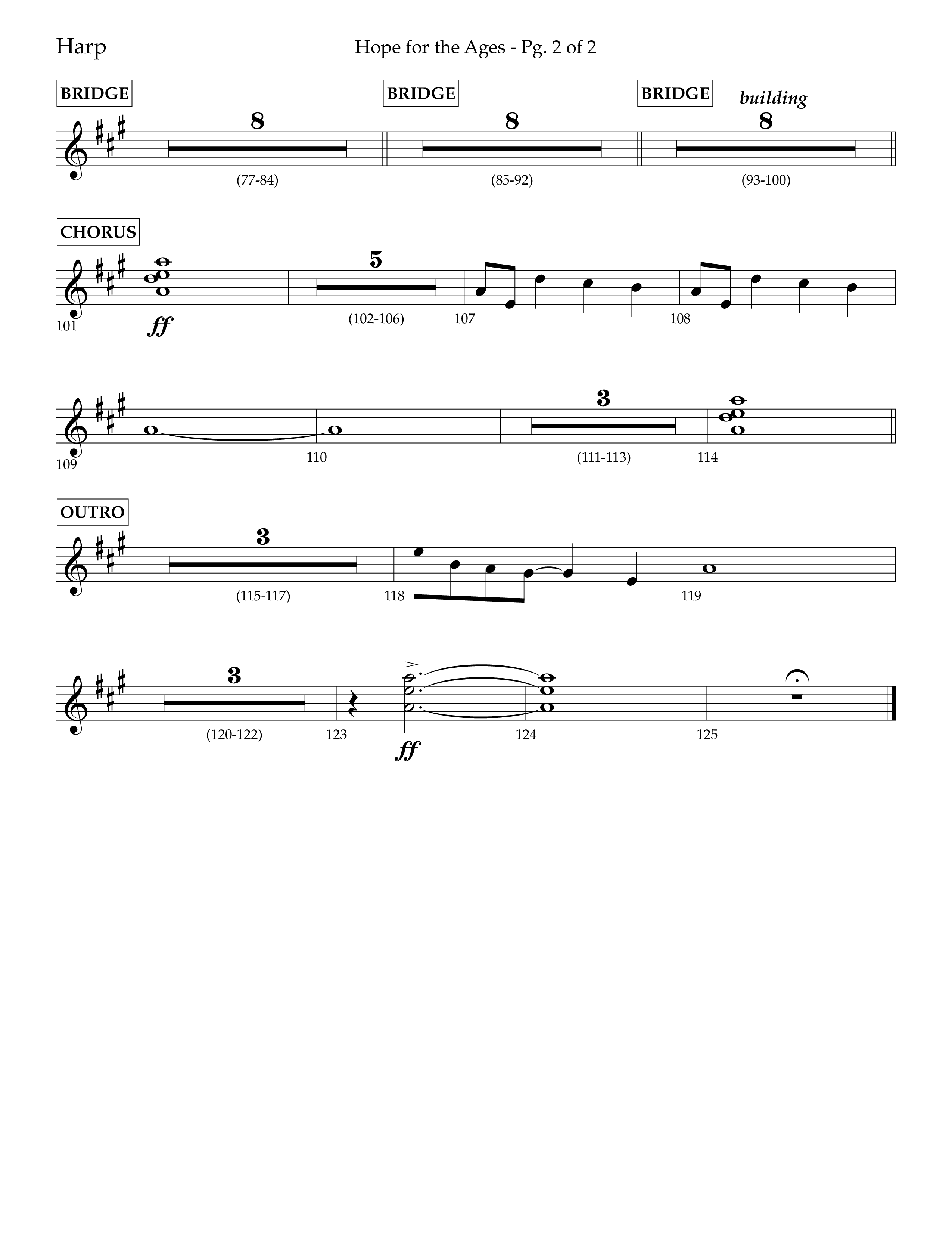 Hope For The Ages (Choral Anthem SATB) Harp (Lifeway Choral / Arr. John Bolin / Arr. Don Koch / Orch. Cliff Duren)