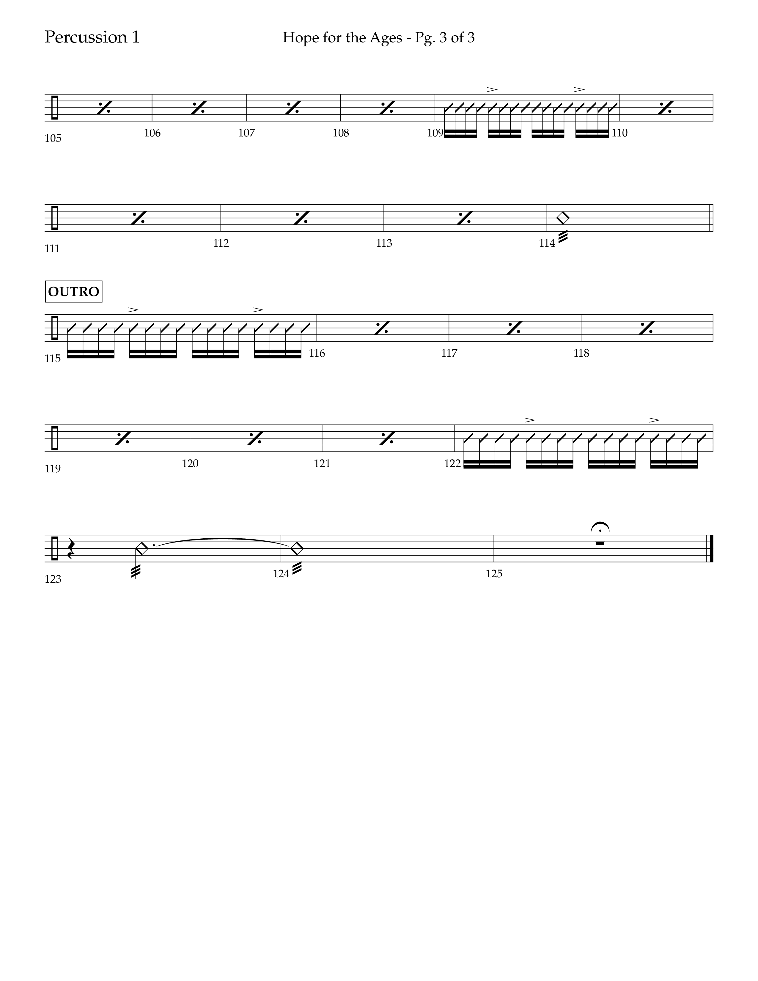 Hope For The Ages (Choral Anthem SATB) Percussion 1/2 (Lifeway Choral / Arr. John Bolin / Arr. Don Koch / Orch. Cliff Duren)
