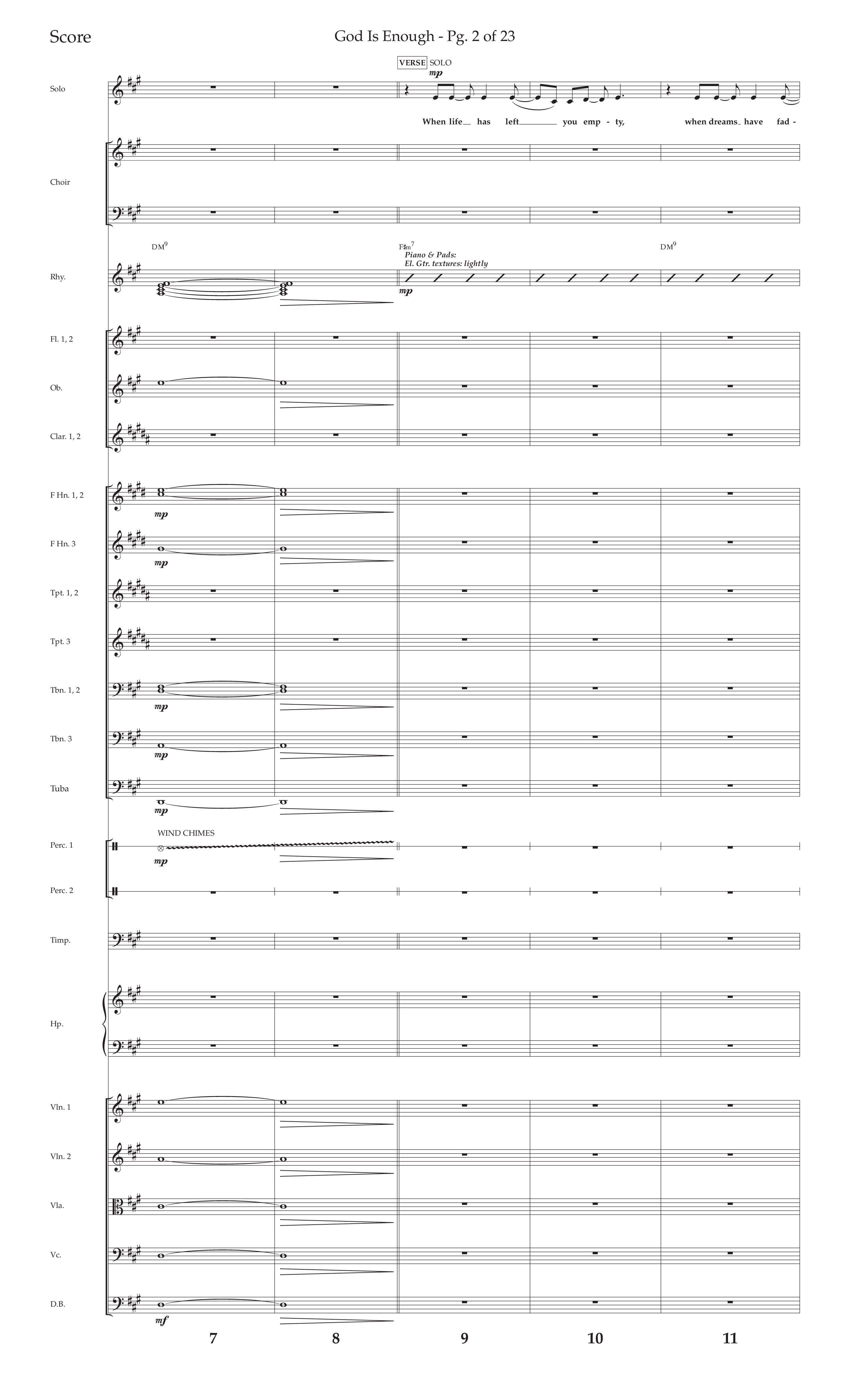 God Is Enough (Choral Anthem SATB) Orchestration (Lifeway Choral / Arr. David Wise / Orch. David Shipps)