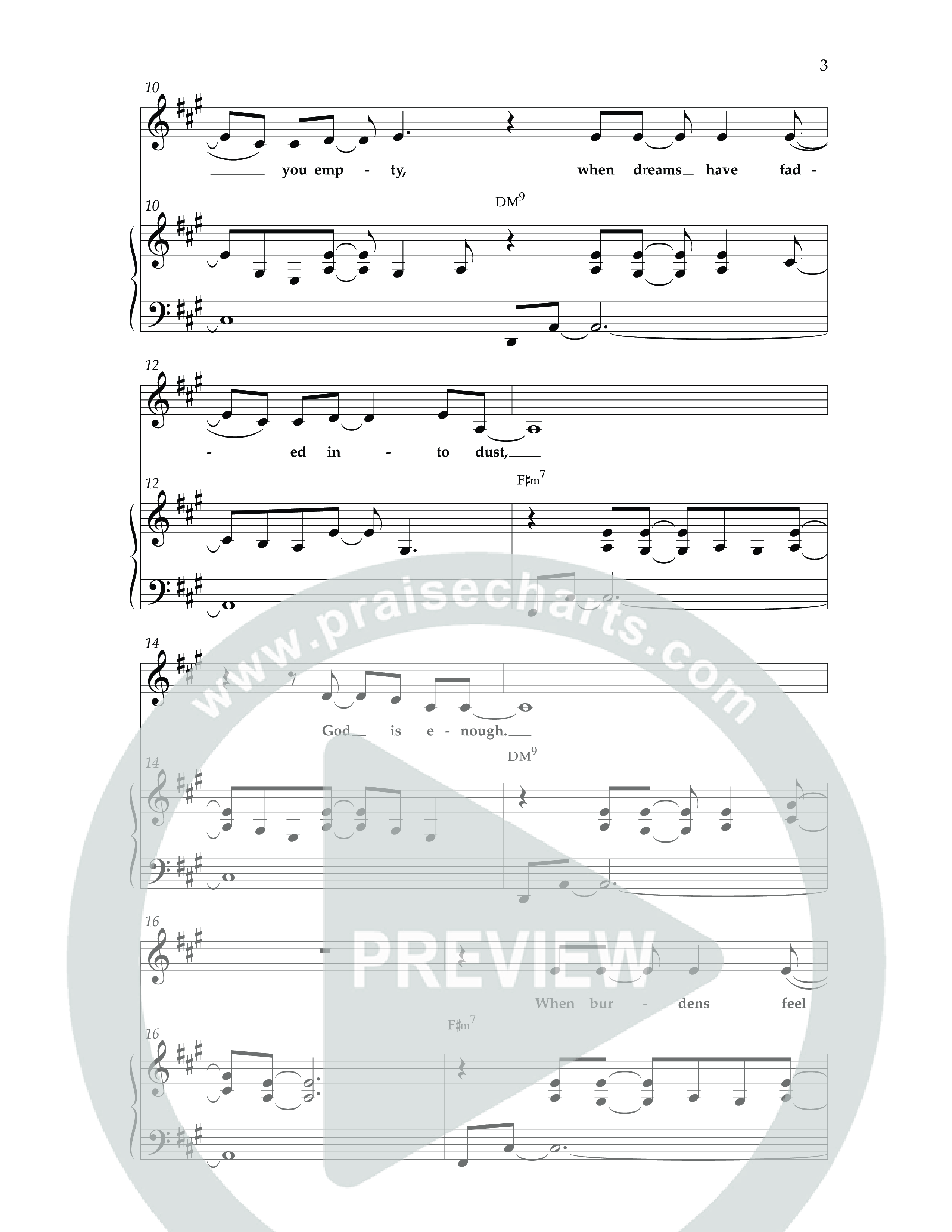 God Is Enough (Choral Anthem SATB) Anthem (SATB/Piano) (Lifeway Choral / Arr. David Wise / Orch. David Shipps)