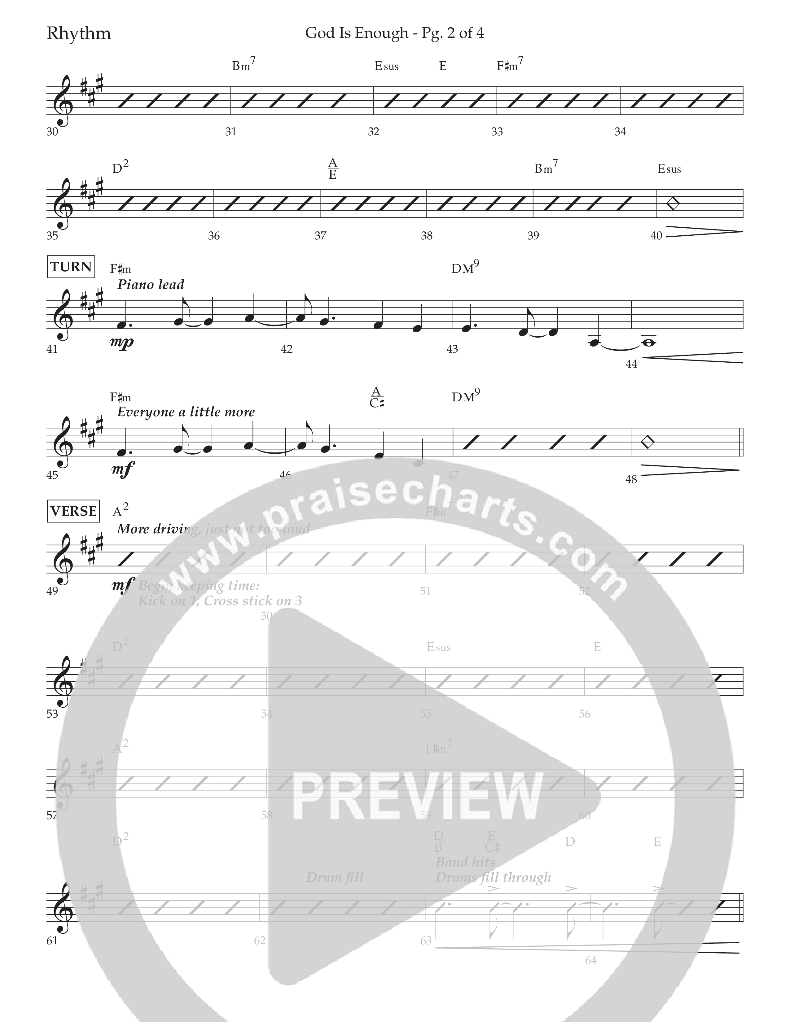 God Is Enough (Choral Anthem SATB) Lead Melody & Rhythm (Lifeway Choral / Arr. David Wise / Orch. David Shipps)