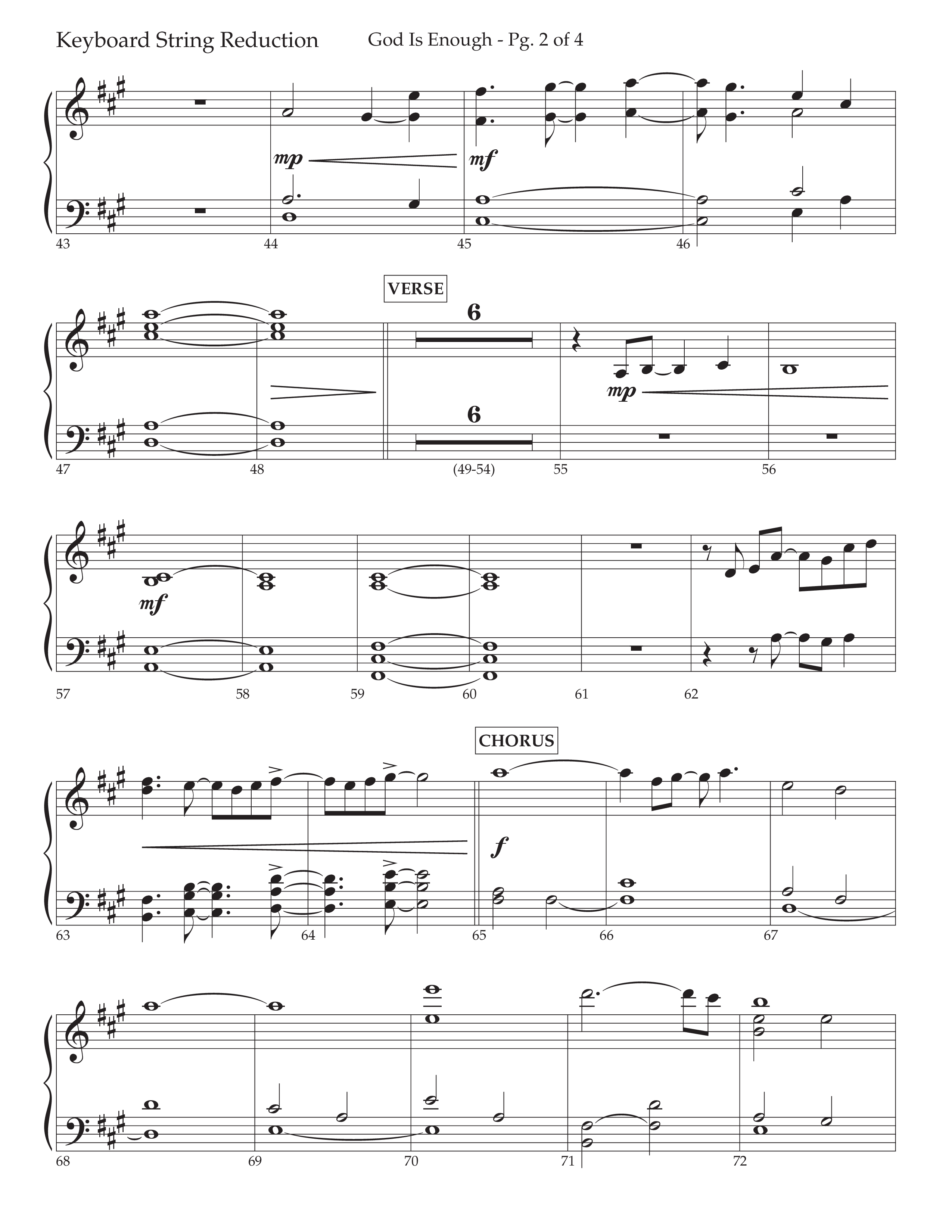 God Is Enough (Choral Anthem SATB) String Reduction (Lifeway Choral / Arr. David Wise / Orch. David Shipps)
