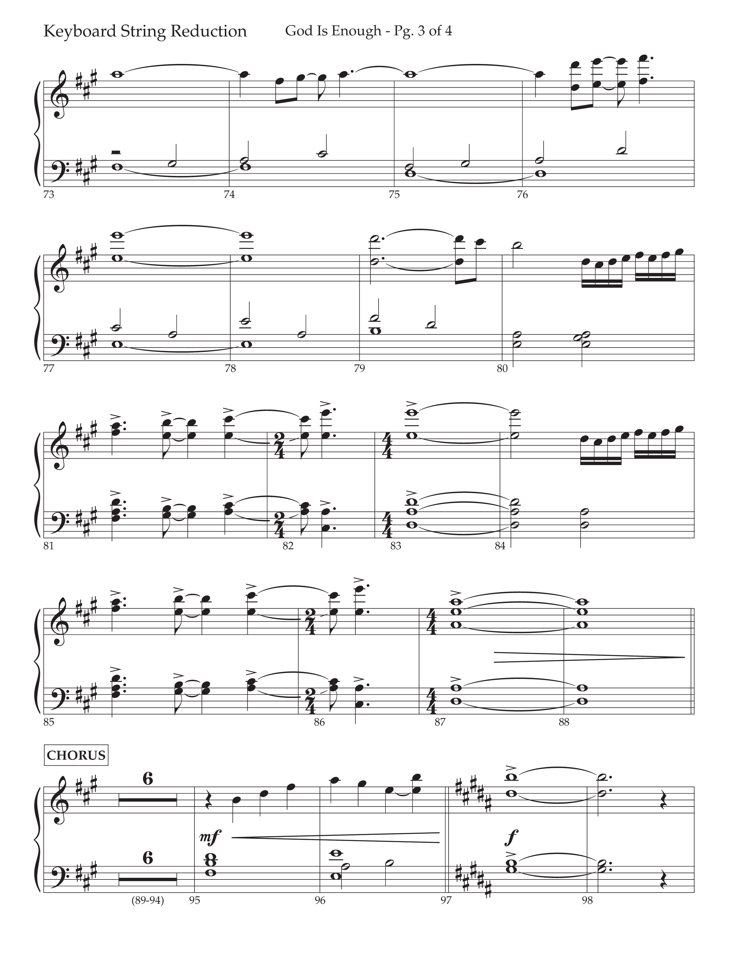 God Is Enough (Choral Anthem SATB) String Reduction (Lifeway Choral / Arr. David Wise / Orch. David Shipps)