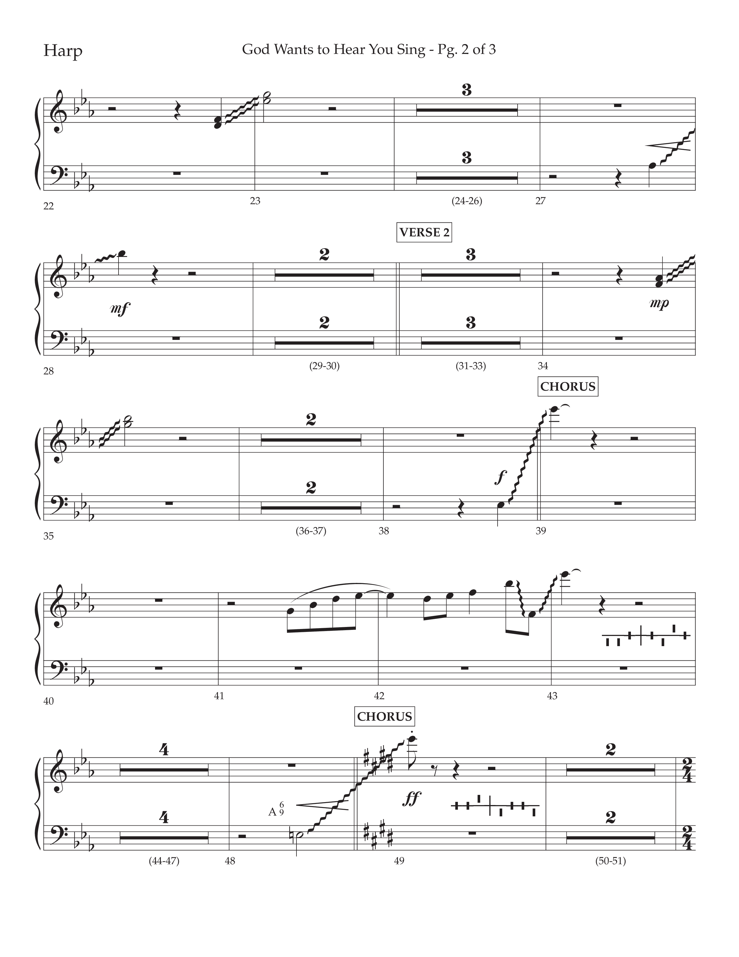 God Wants To Hear You Sing (Choral Anthem SATB) Harp (Lifeway Choral / Arr. Bradley Knight)