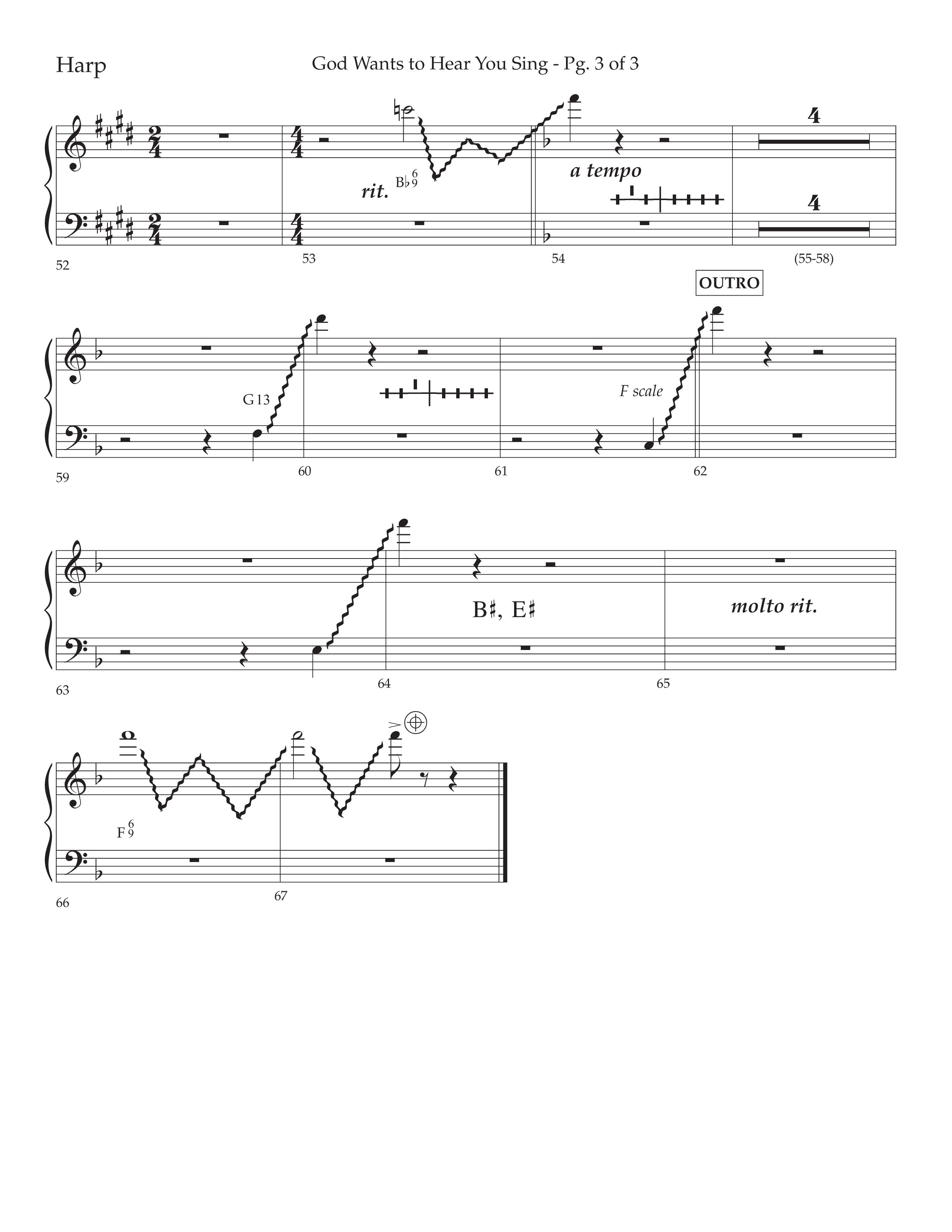 God Wants To Hear You Sing (Choral Anthem SATB) Harp (Lifeway Choral / Arr. Bradley Knight)