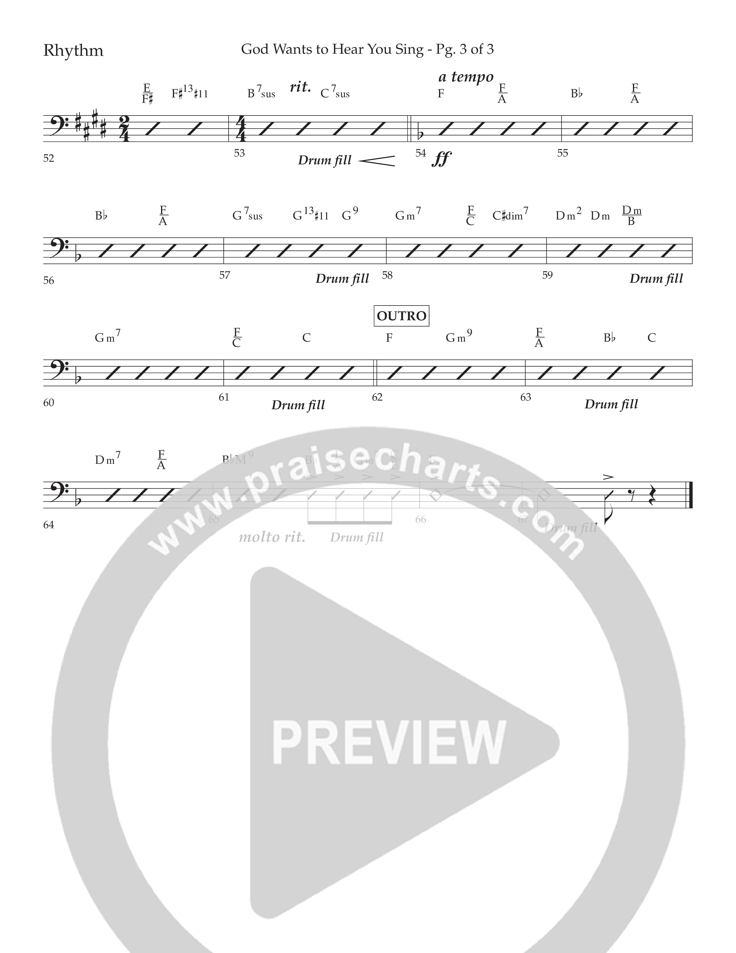 God Wants To Hear You Sing (Choral Anthem SATB) Lead Melody & Rhythm (Lifeway Choral / Arr. Bradley Knight)