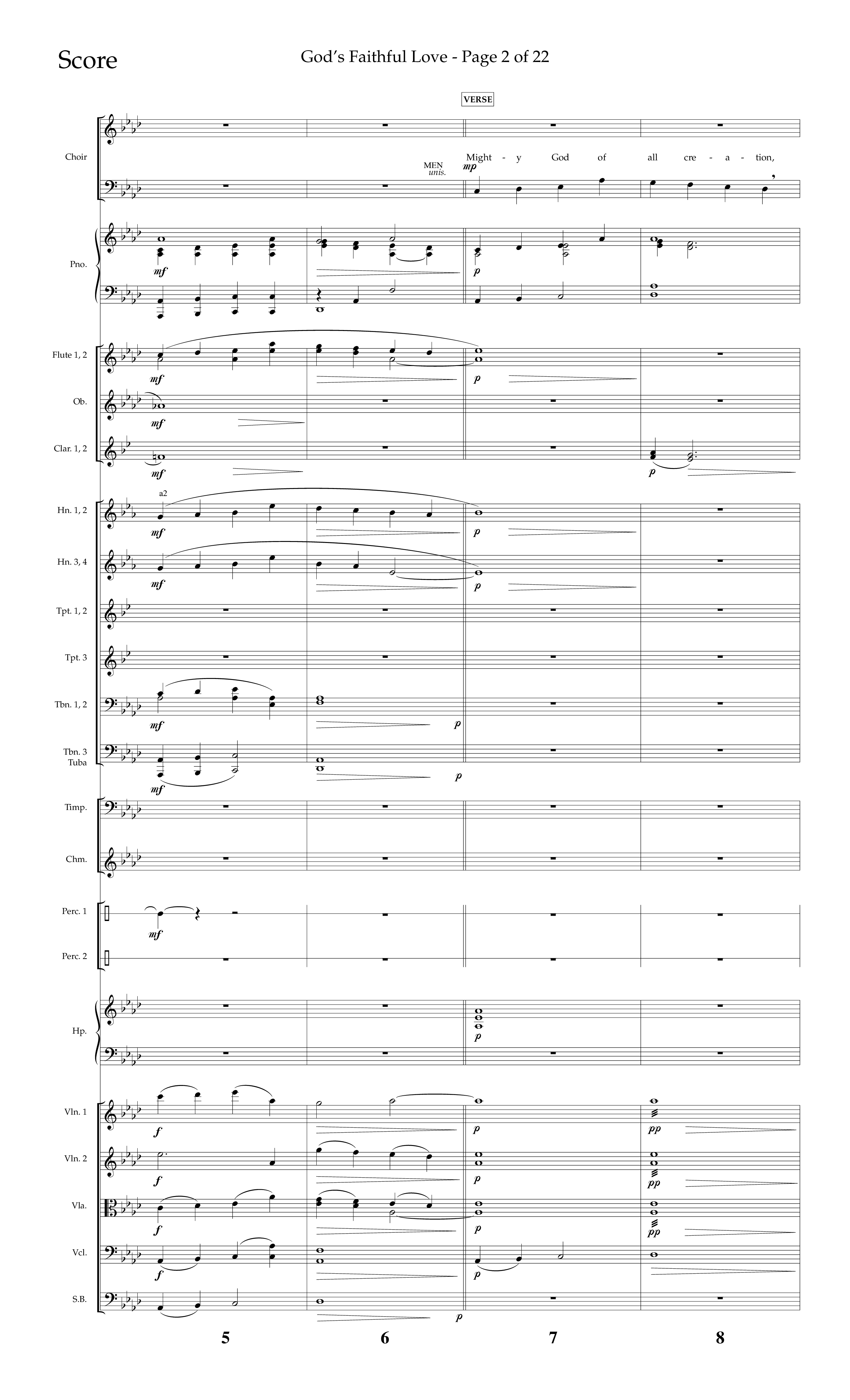God's Faithful Love (Choral Anthem SATB) Orchestration (Lifeway Choral / Arr. John Bolin / Arr. Phillip Keveren / Orch. Phillip Keveren)