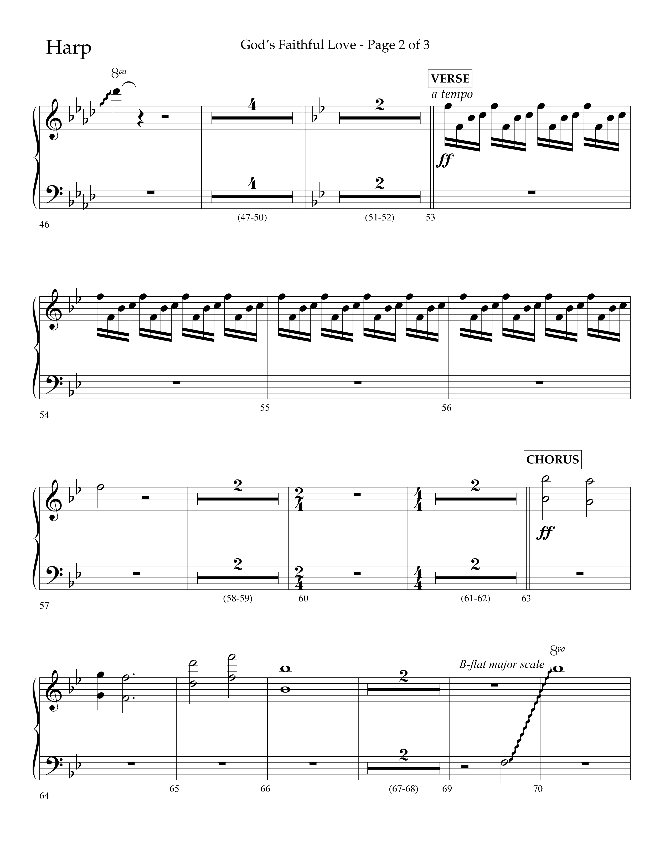 God's Faithful Love (Choral Anthem SATB) Harp (Lifeway Choral / Arr. John Bolin / Arr. Phillip Keveren / Orch. Phillip Keveren)