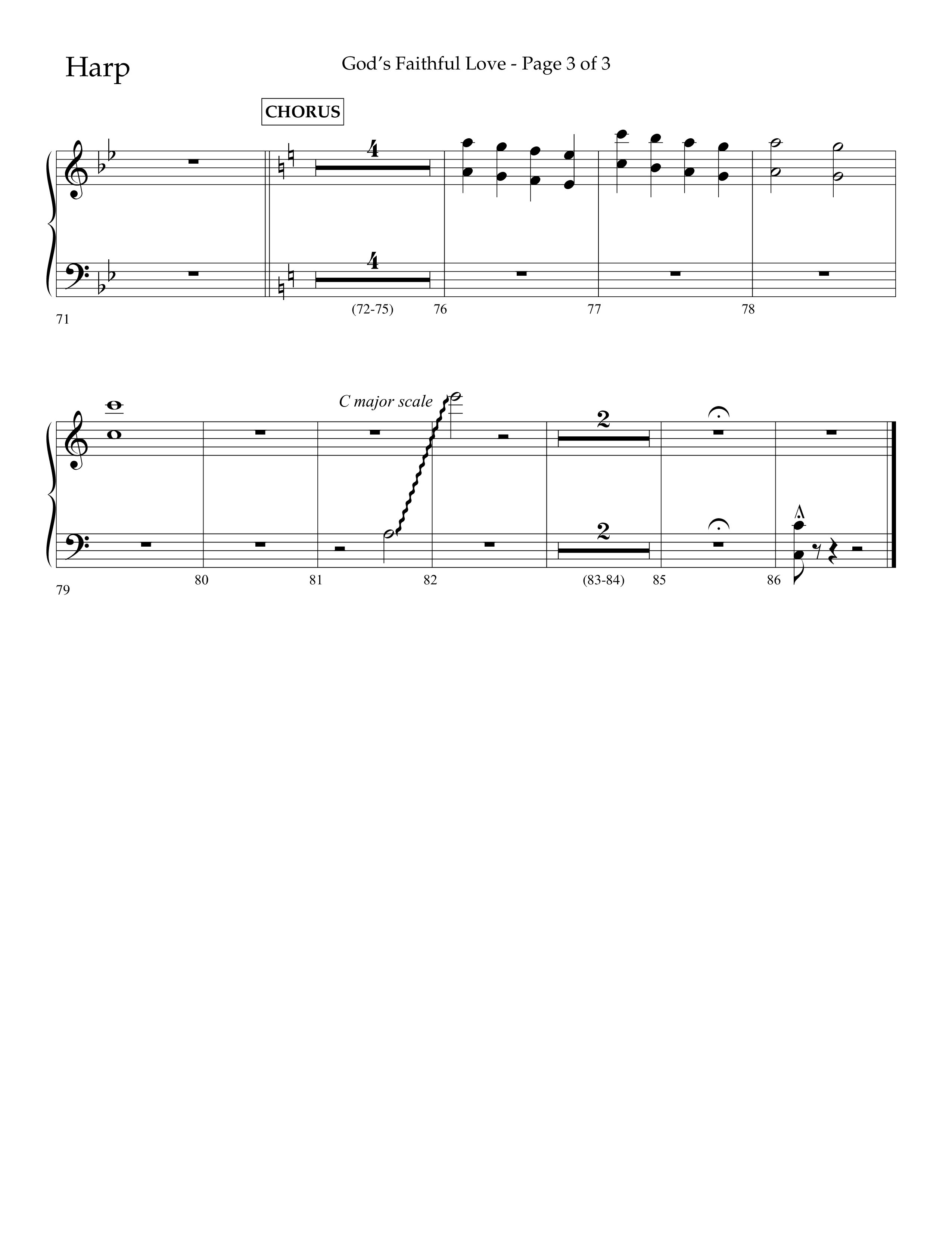 God's Faithful Love (Choral Anthem SATB) Harp (Lifeway Choral / Arr. John Bolin / Arr. Phillip Keveren / Orch. Phillip Keveren)