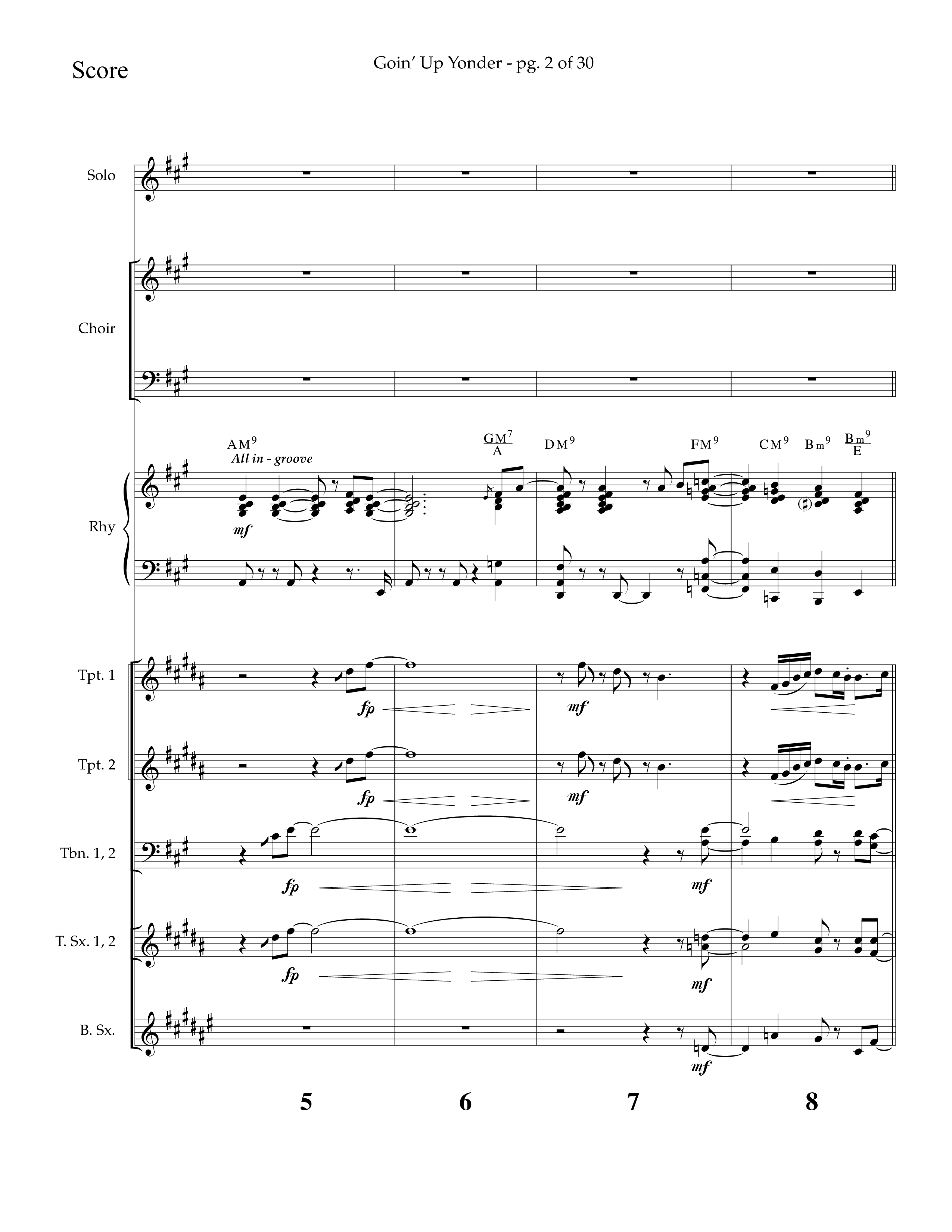Goin’ Up Yonder (Choral Anthem SATB) Conductor's Score (Lifeway Choral / Arr. Jim Hammerly)