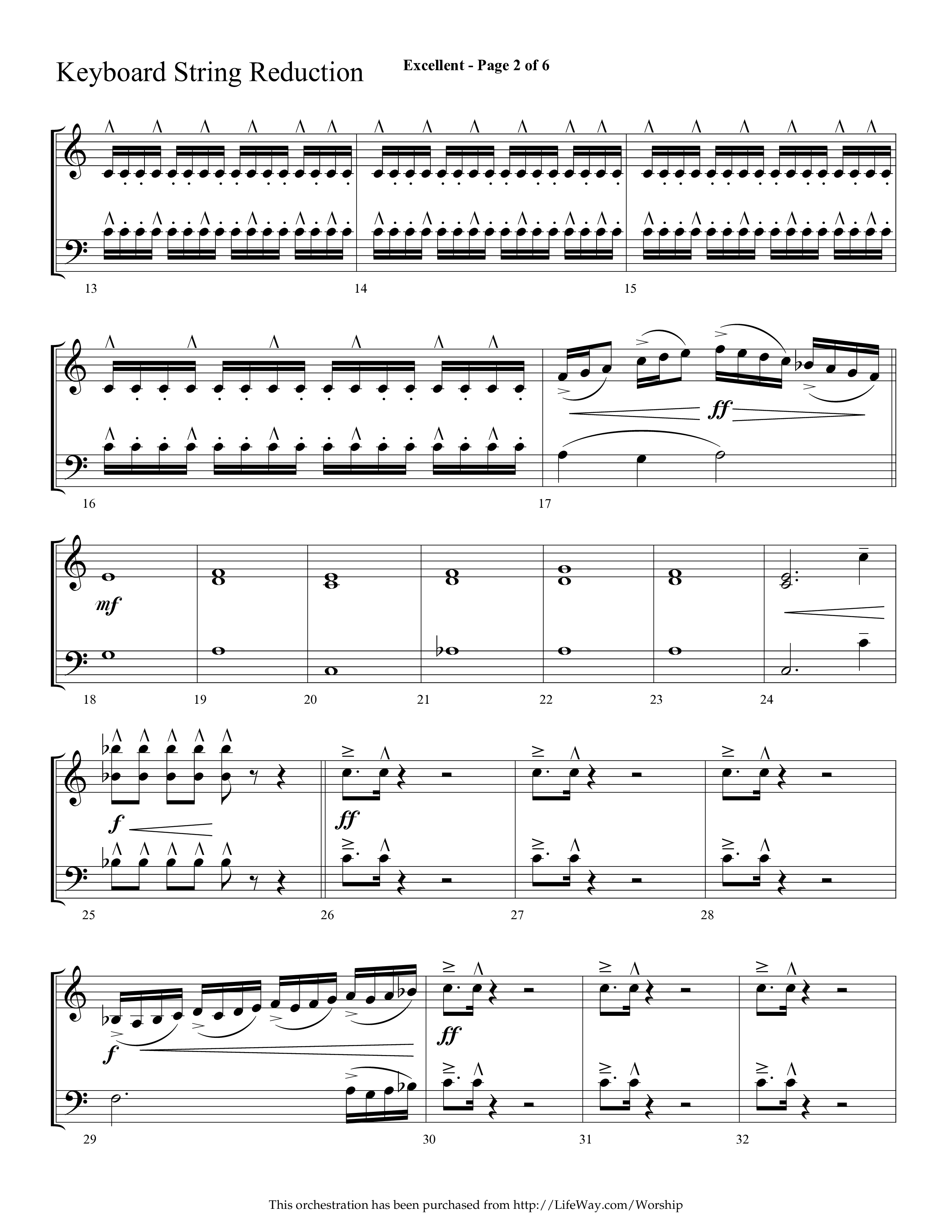 Excellent (Choral Anthem SATB) String Reduction (Lifeway Choral / Arr. Cliff Duren)