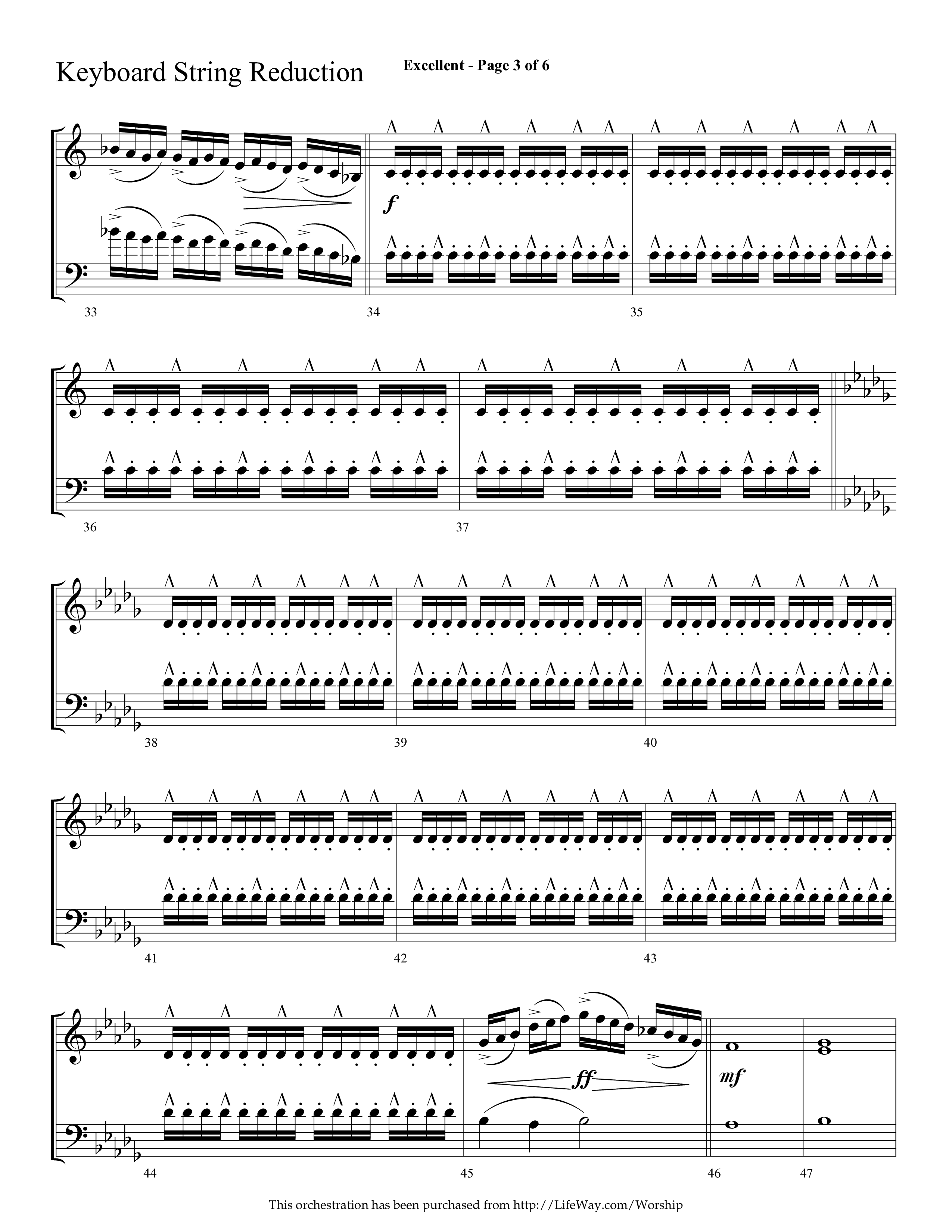 Excellent (Choral Anthem SATB) String Reduction (Lifeway Choral / Arr. Cliff Duren)